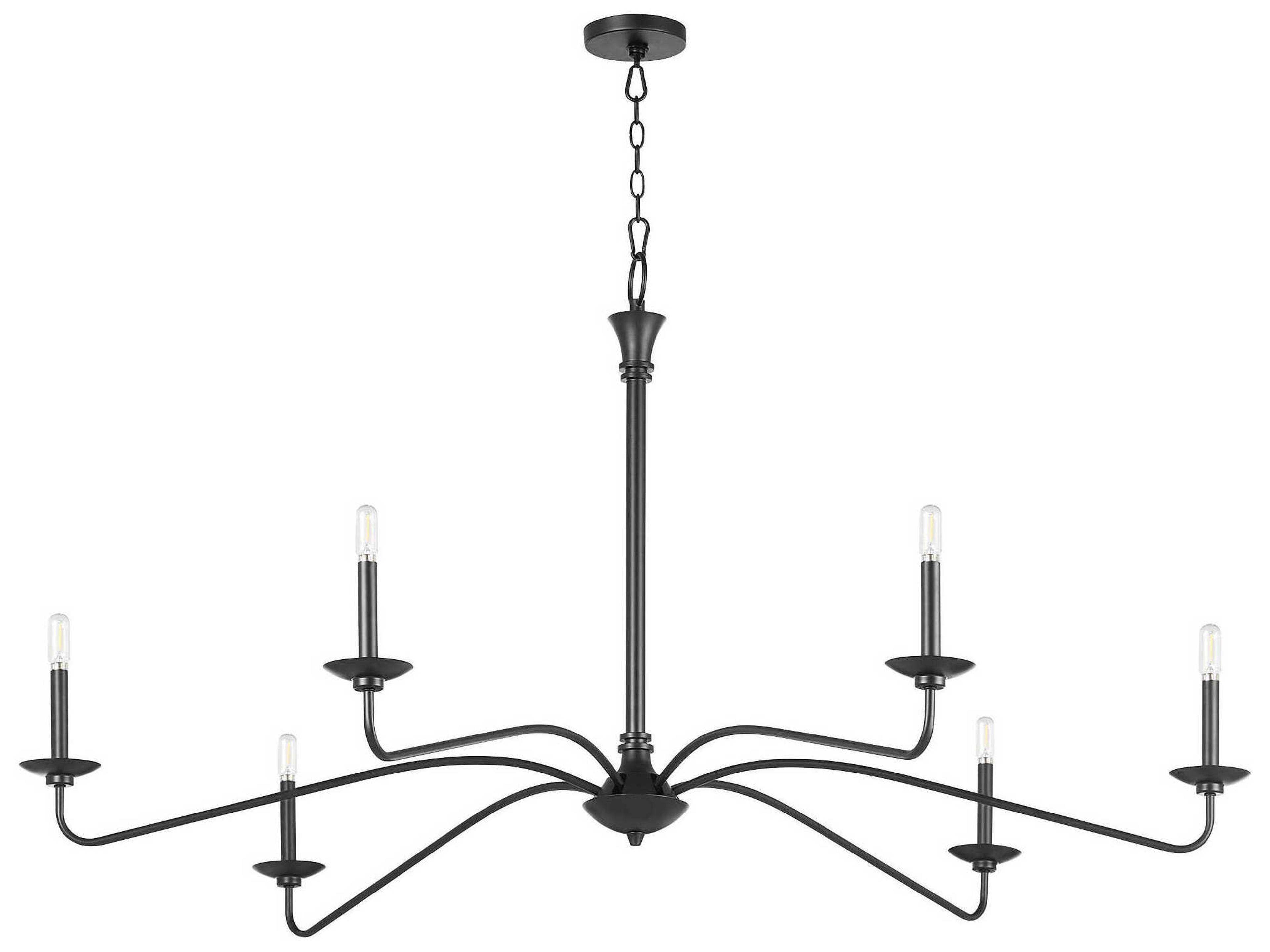 Quorum Euphora 6-Light Matte Black Chandelier