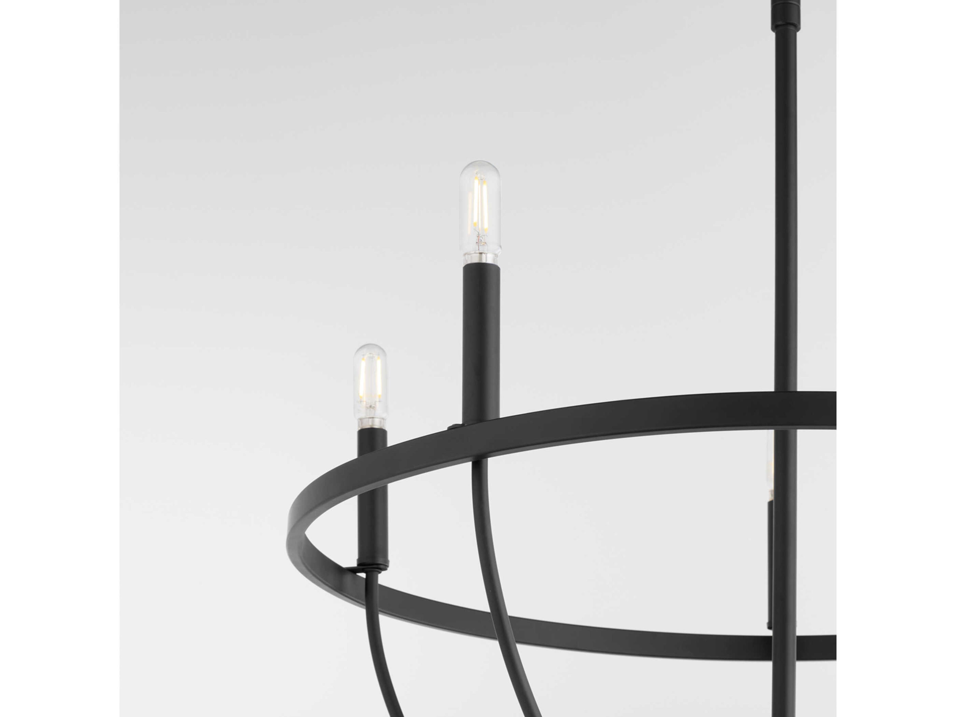 Quorum Tribute 5-Light Matte Black Candelabra Chandelier