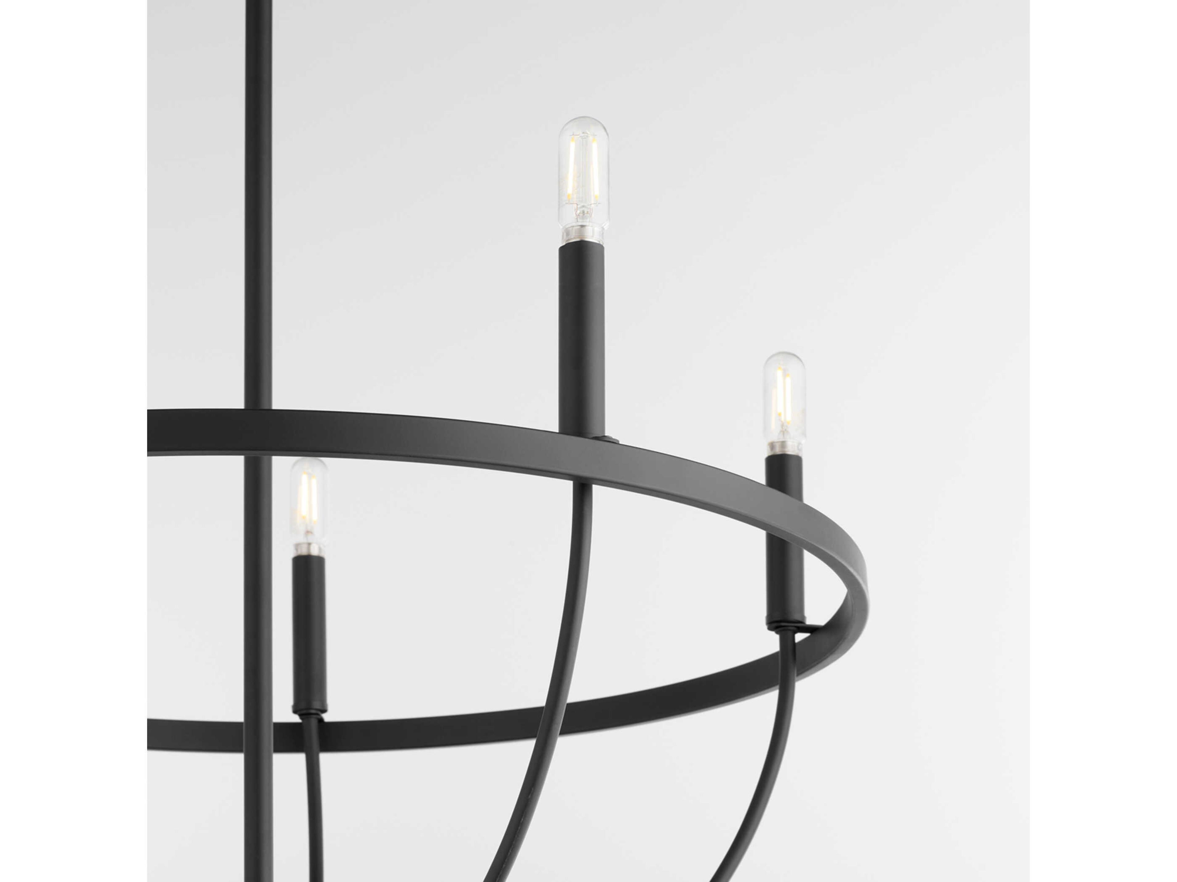 Quorum Tribute 5-Light Matte Black Candelabra Chandelier