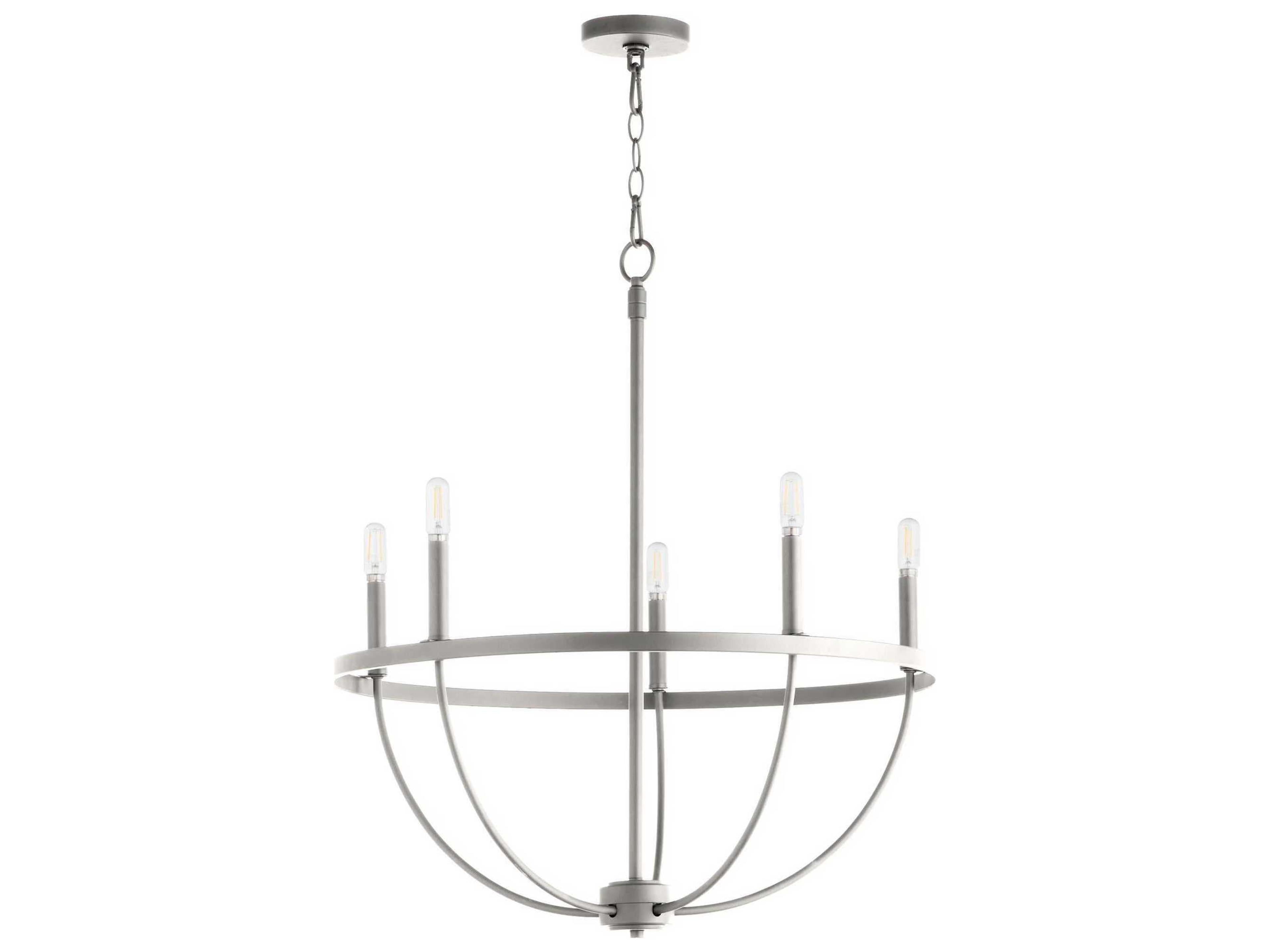 Tribute 5-Light Satin Nickel Candelabra Chandelier