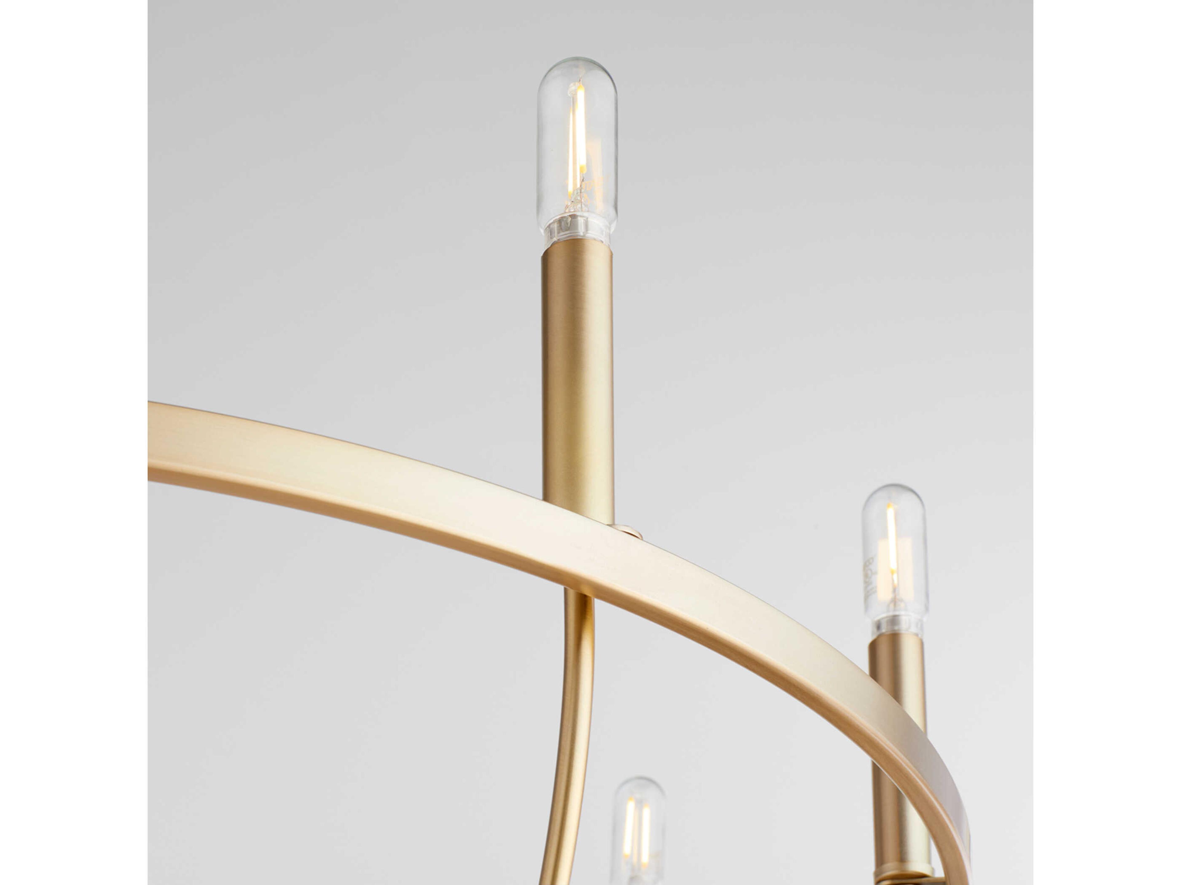 Quorum Tribute 8-Light Aged Brass Candelabra Chandelier