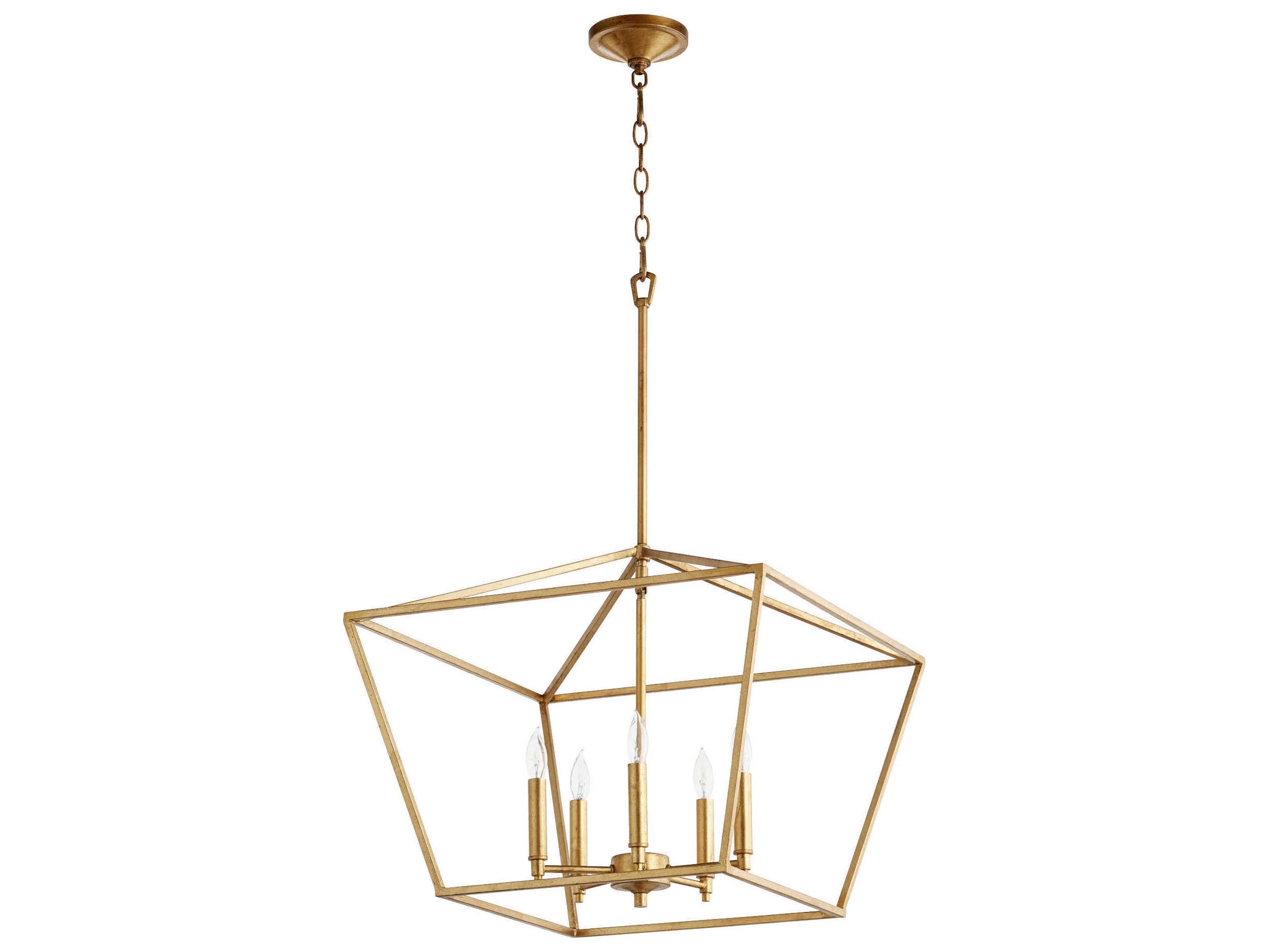 Gabriel 5-Light Gold Leaf Candelabra Chandelier