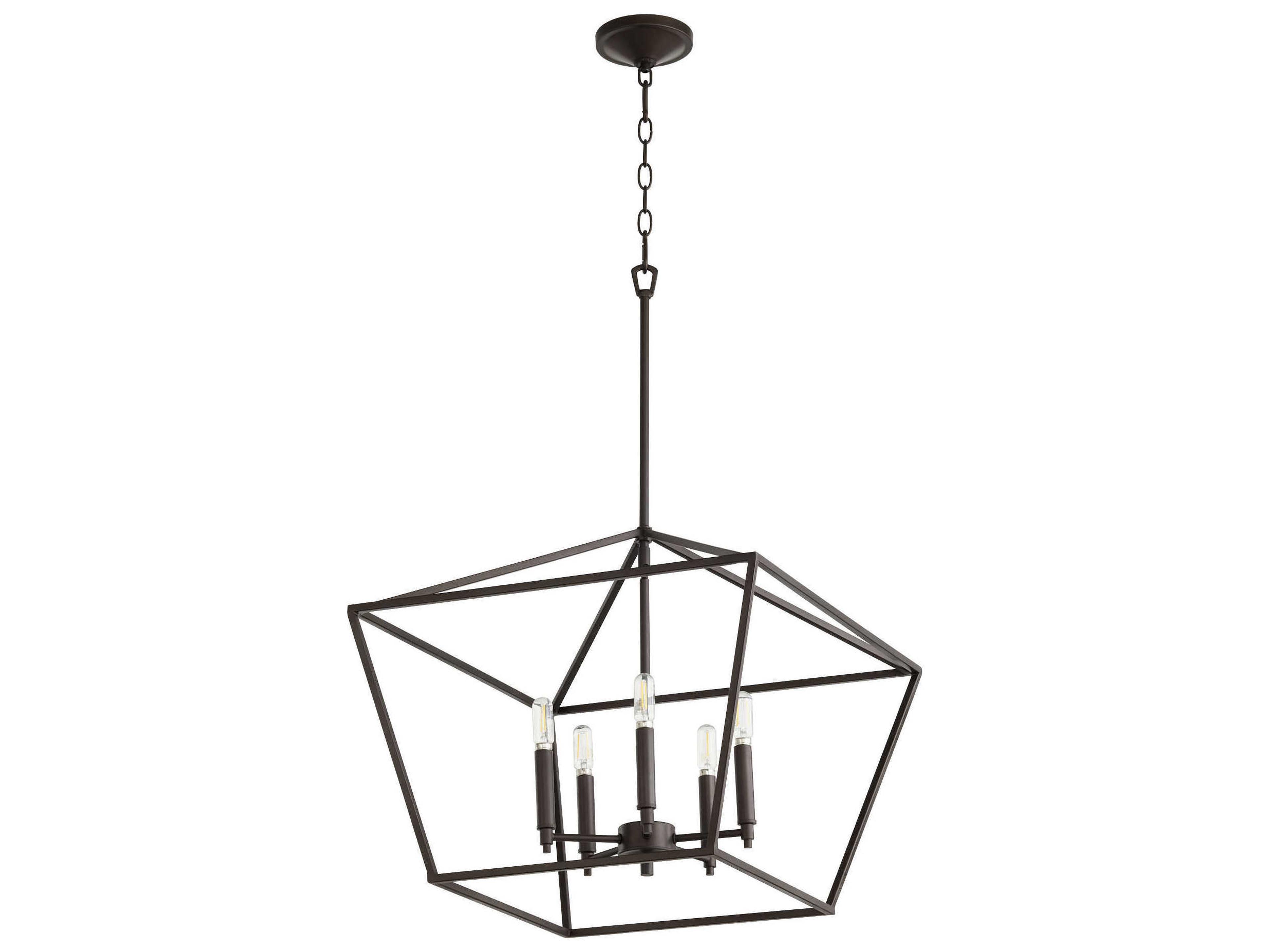 Gabriel 5-Light Oiled Bronze Candelabra Chandelier