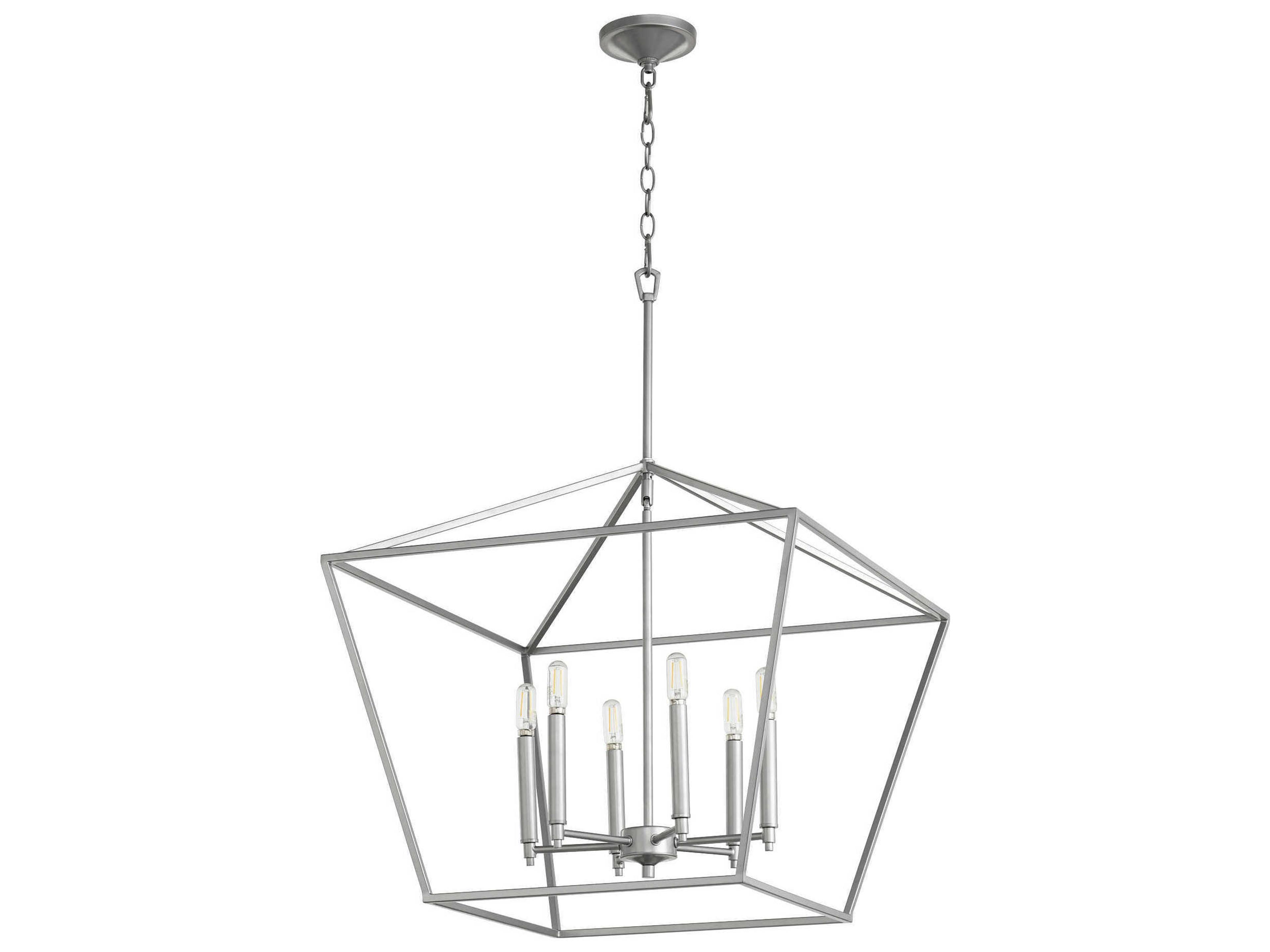 Gabriel 6-Light Classic Nickel Candelabra Chandelier