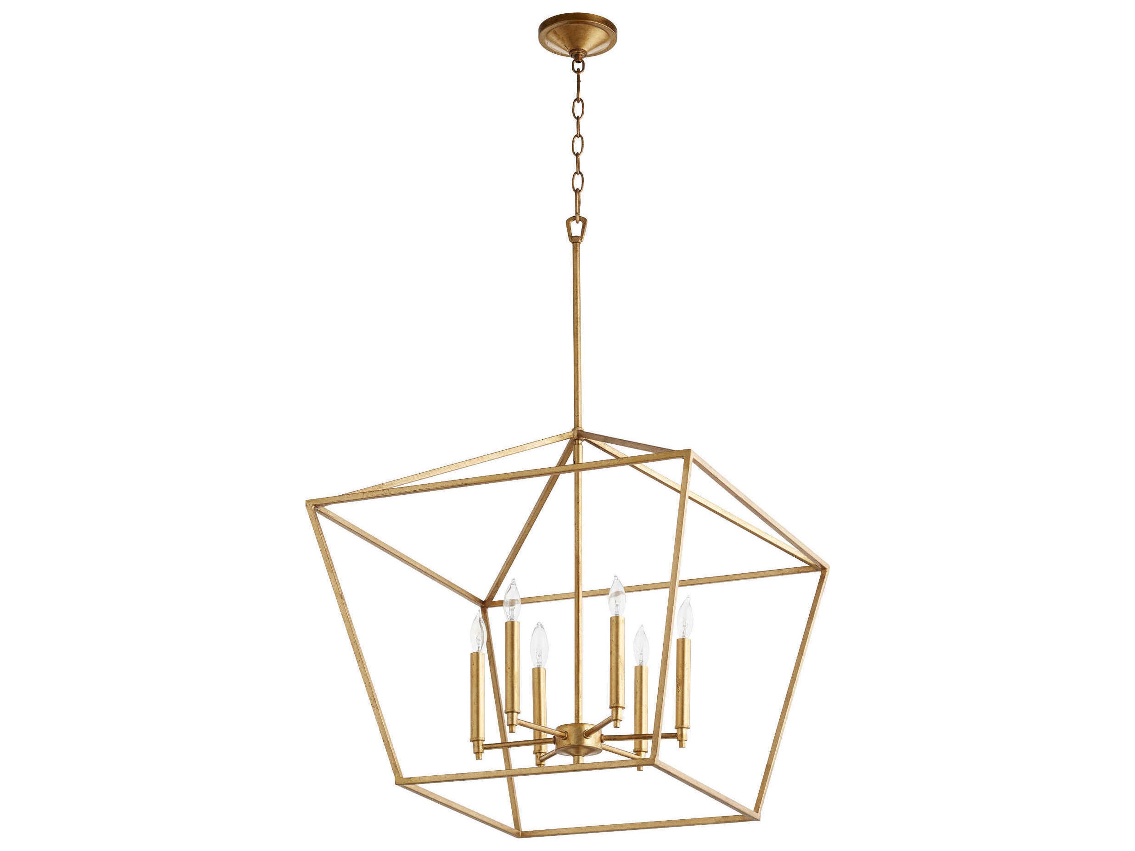 Gabriel 6-Light Gold Leaf Candelabra Chandelier