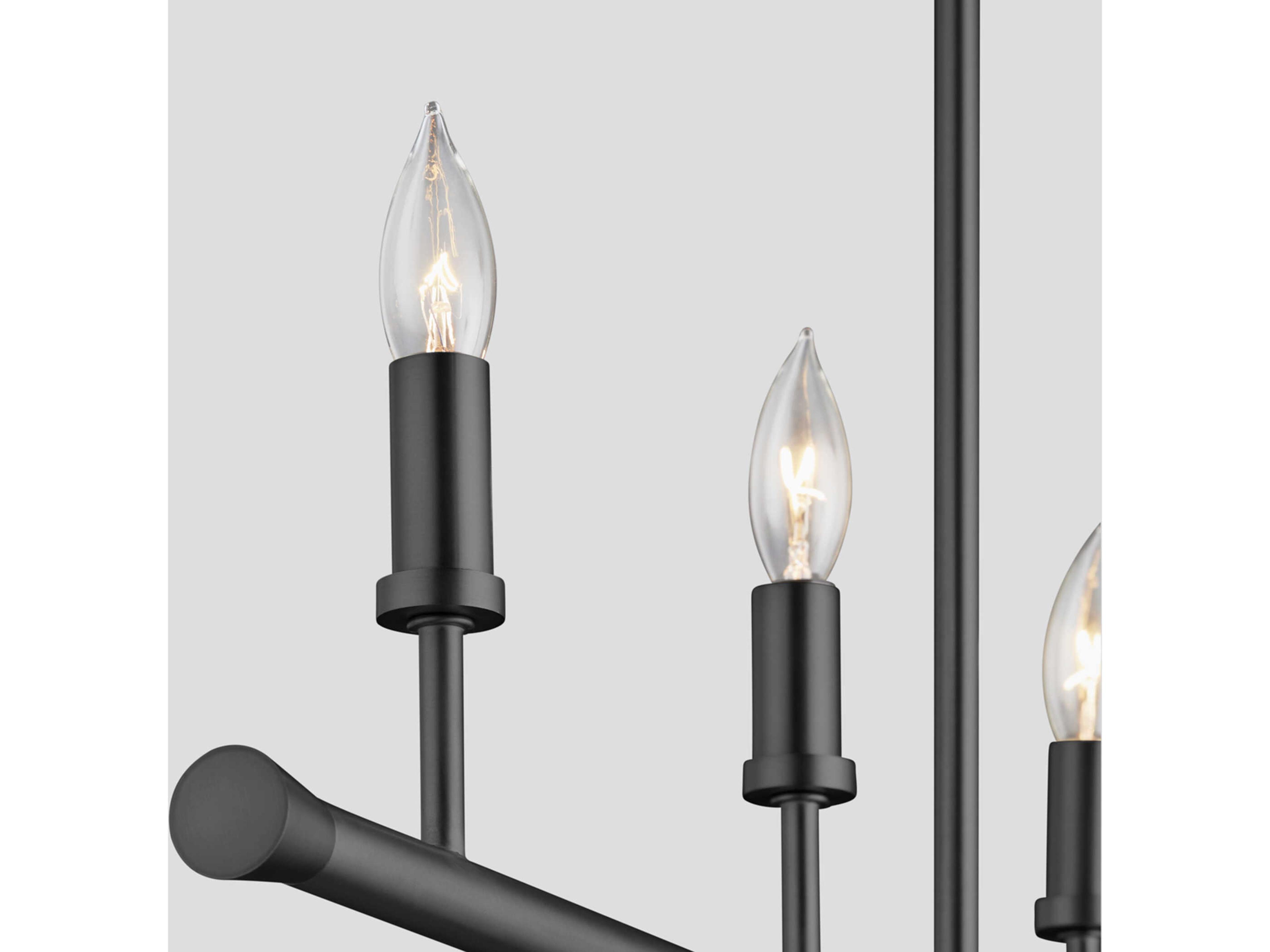 Quorum Harmony 5-Light Matte Black Cylinder Island Pendant