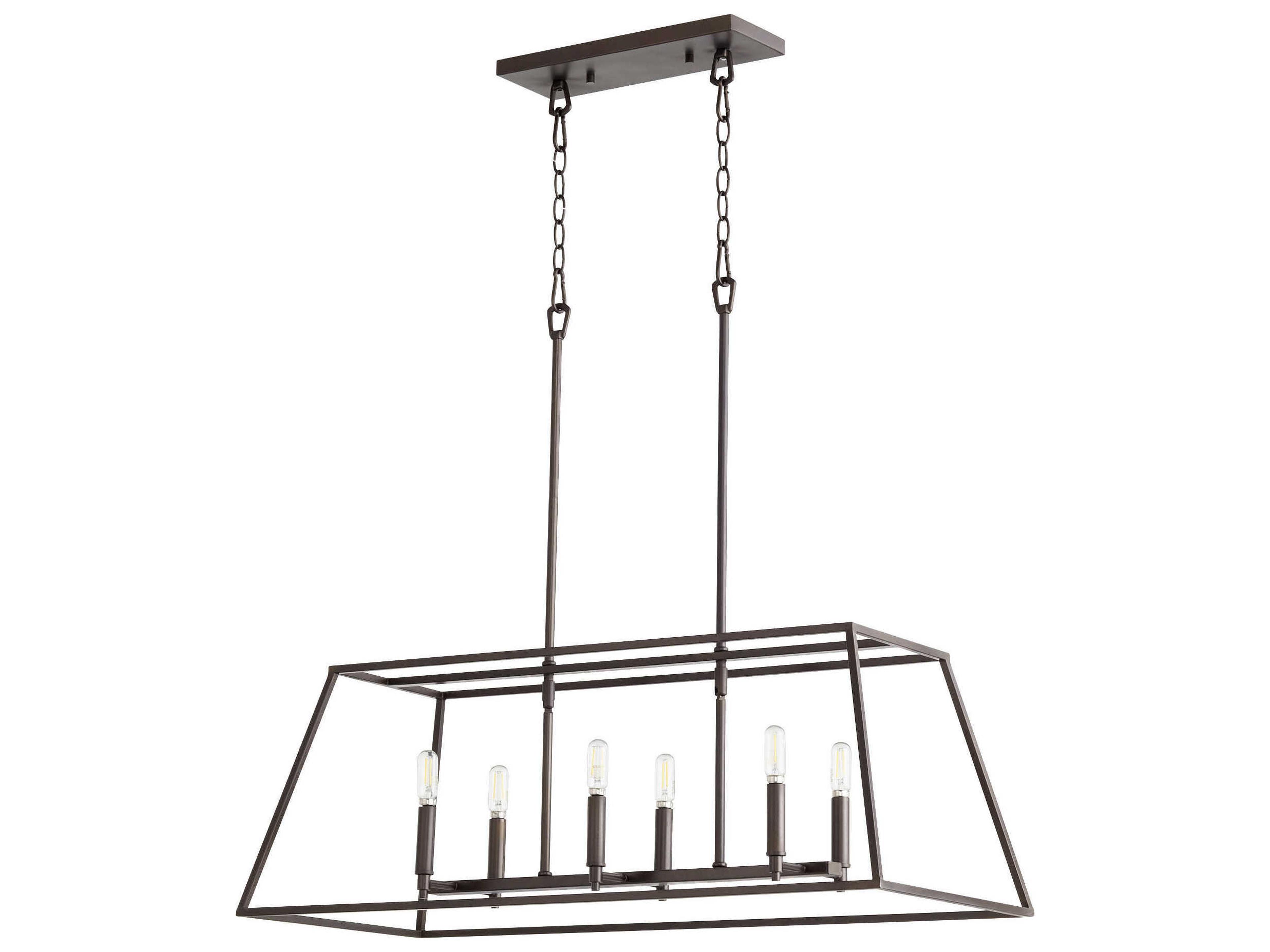 Gabriel 6-Light Oiled Bronze Island Pendant