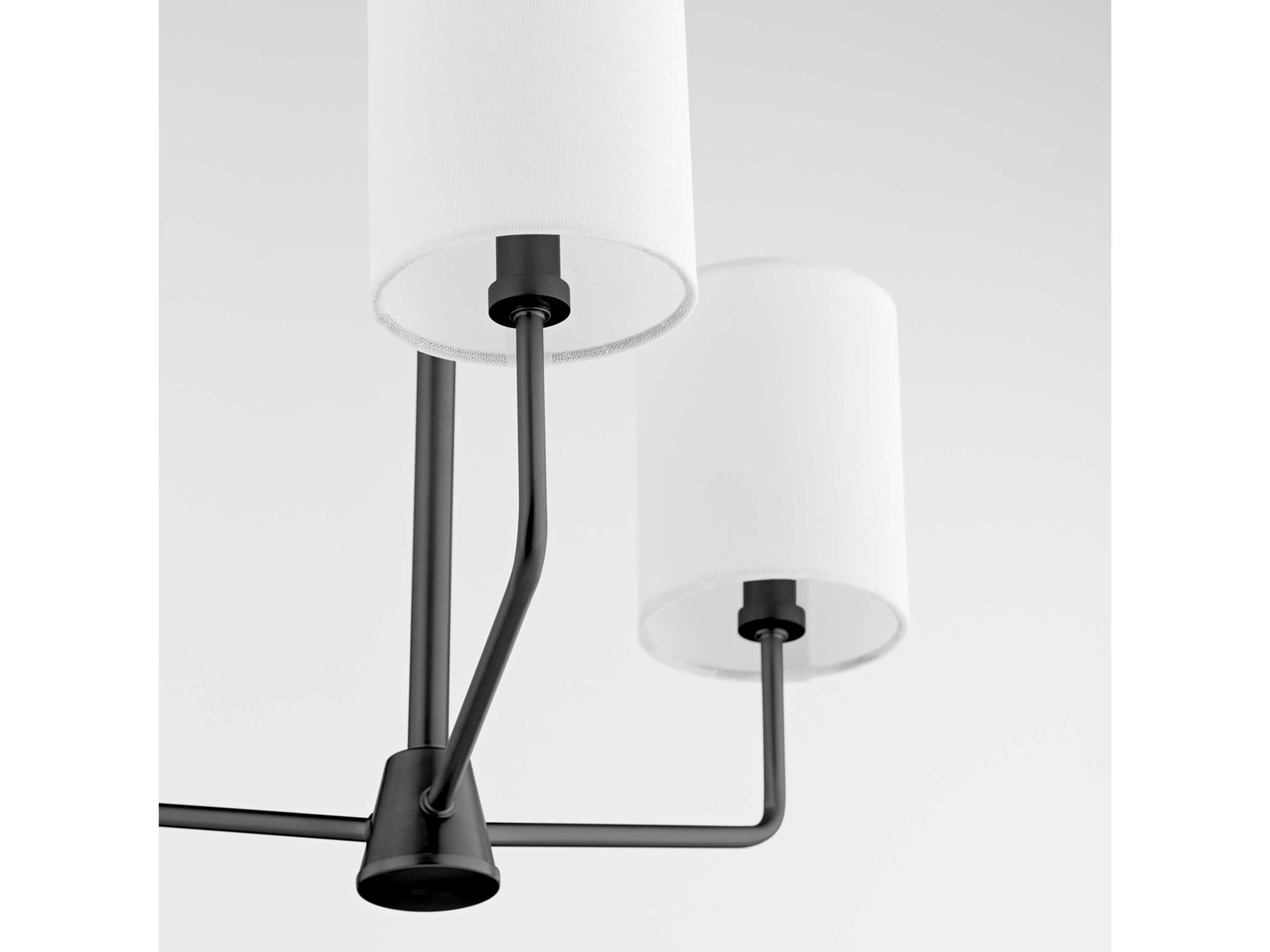 Quorum Harmony 3-Light Matte Black Cylinder Chandelier