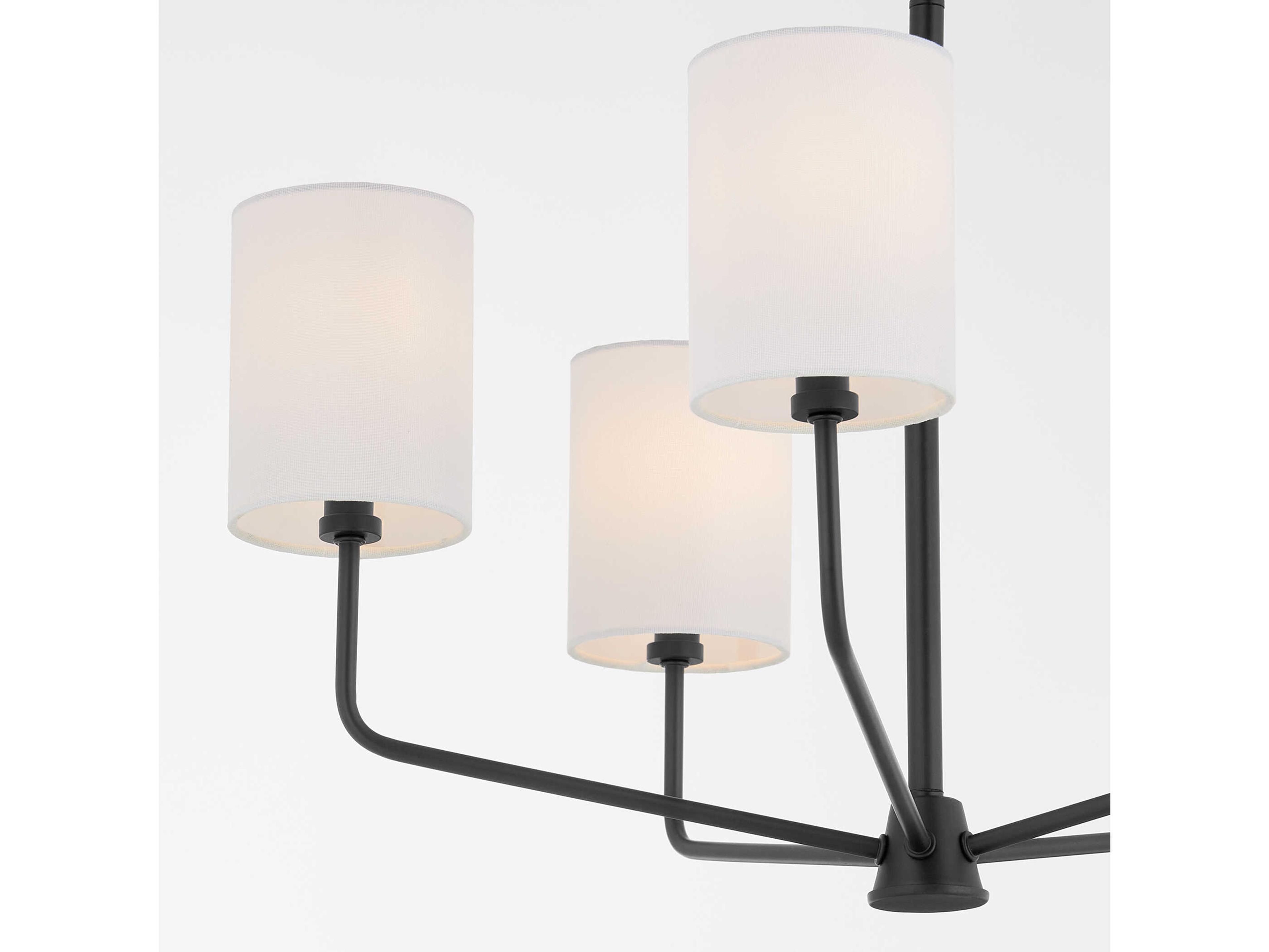 Quorum Harmony 5-Light Matte Black Cylinder Chandelier