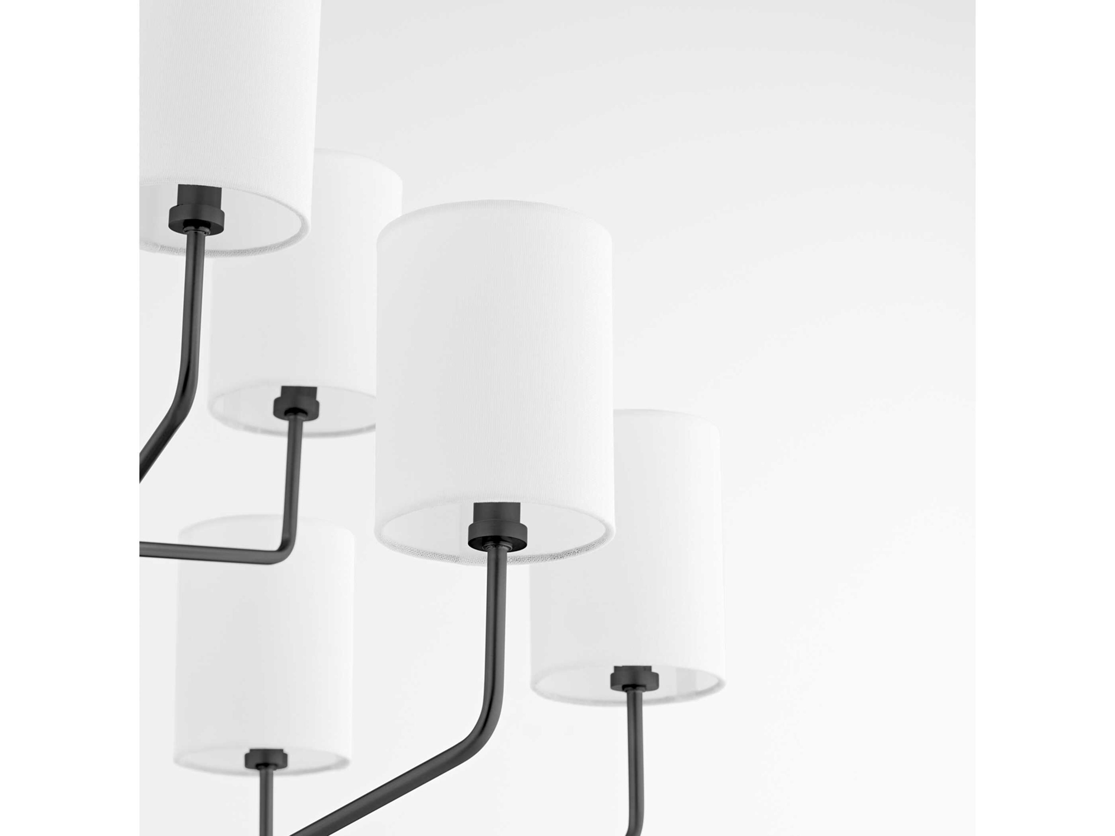 Quorum Harmony 9-Light Matte Black Cylinder Chandelier