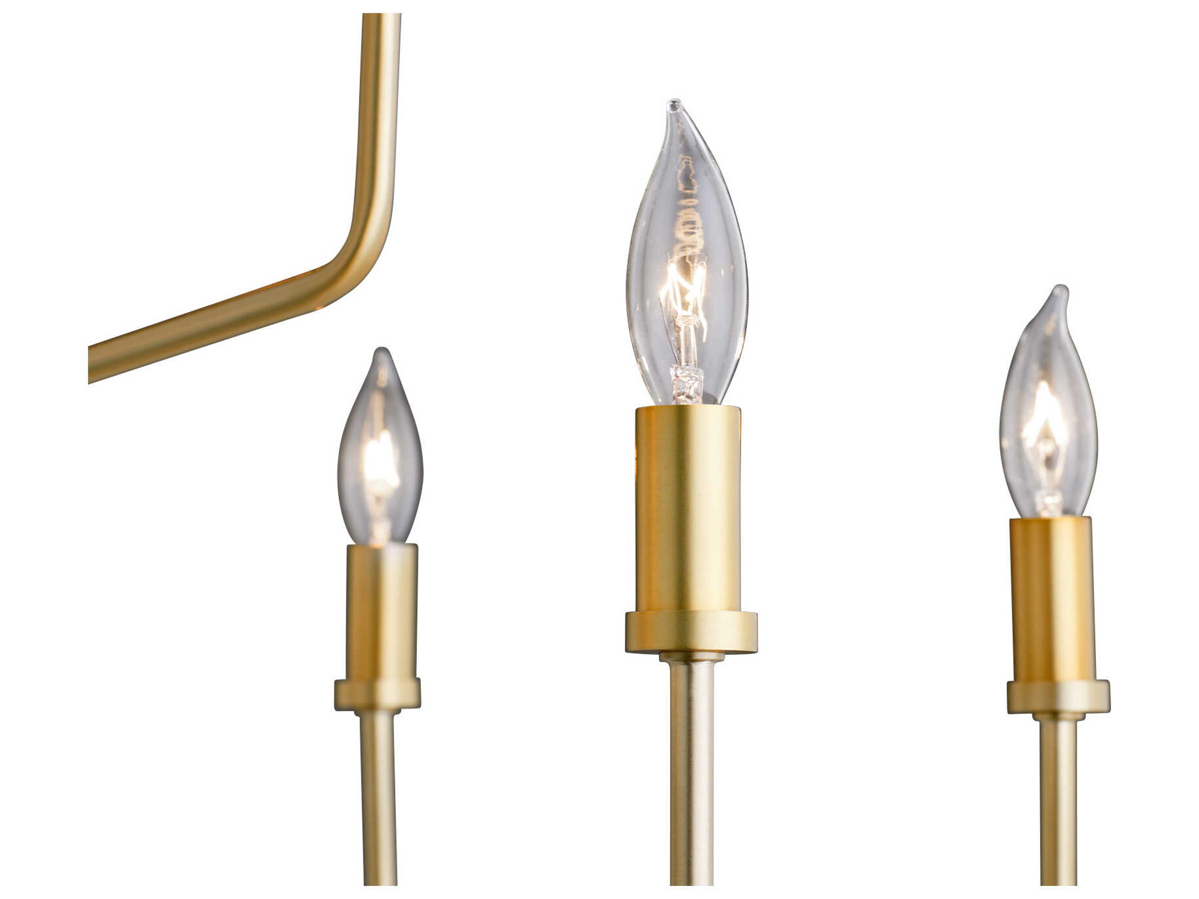 Quorum Harmony 9-Light Aged Brass Candelabra Cylinder Chandelier