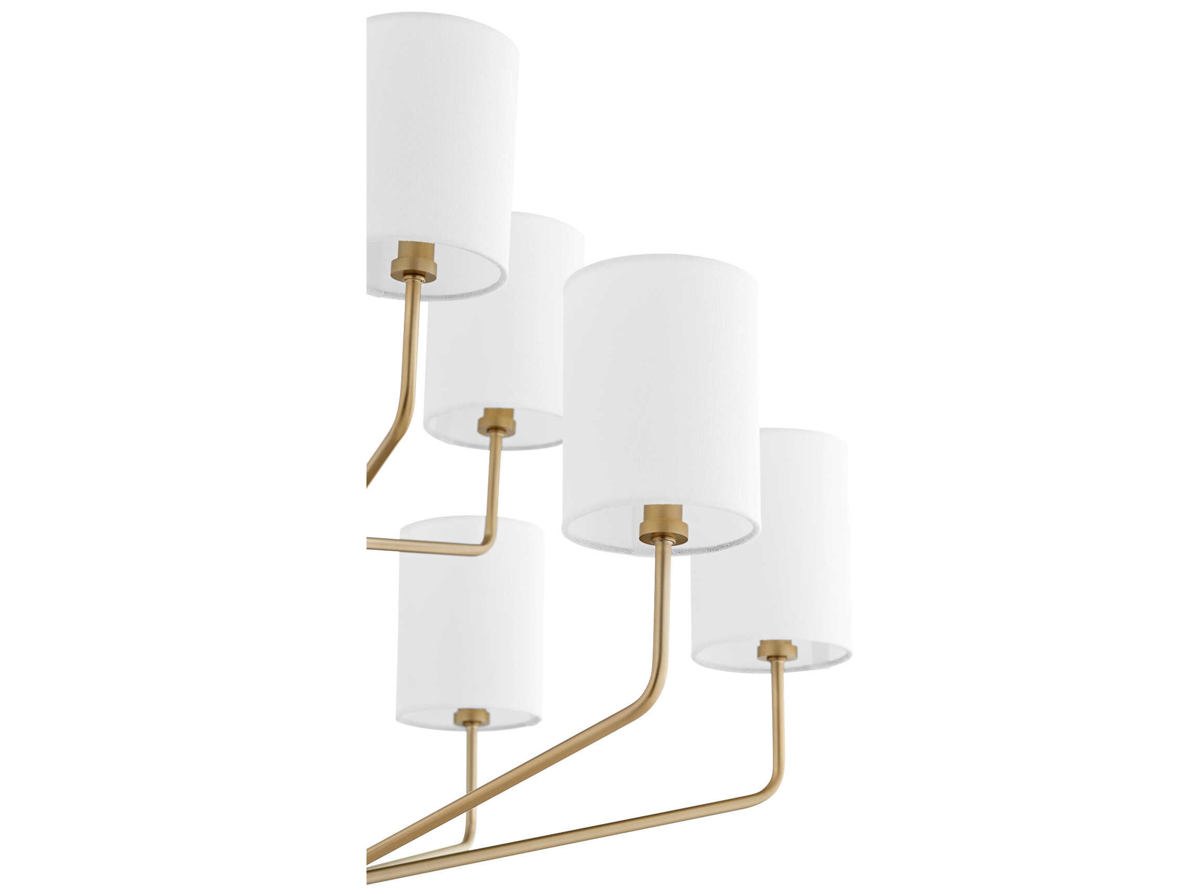 Quorum Harmony 9-Light Aged Brass Candelabra Cylinder Chandelier