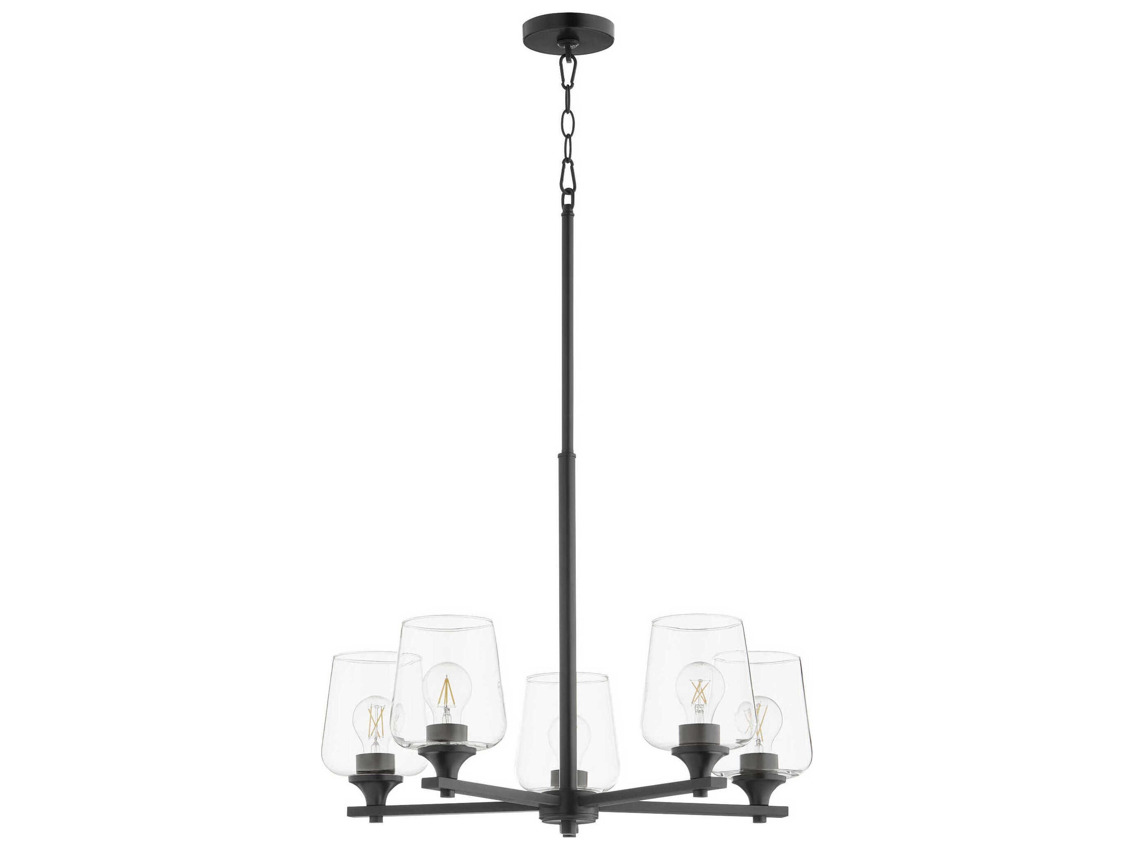 Veno 5-Light Matte Black Chandelier