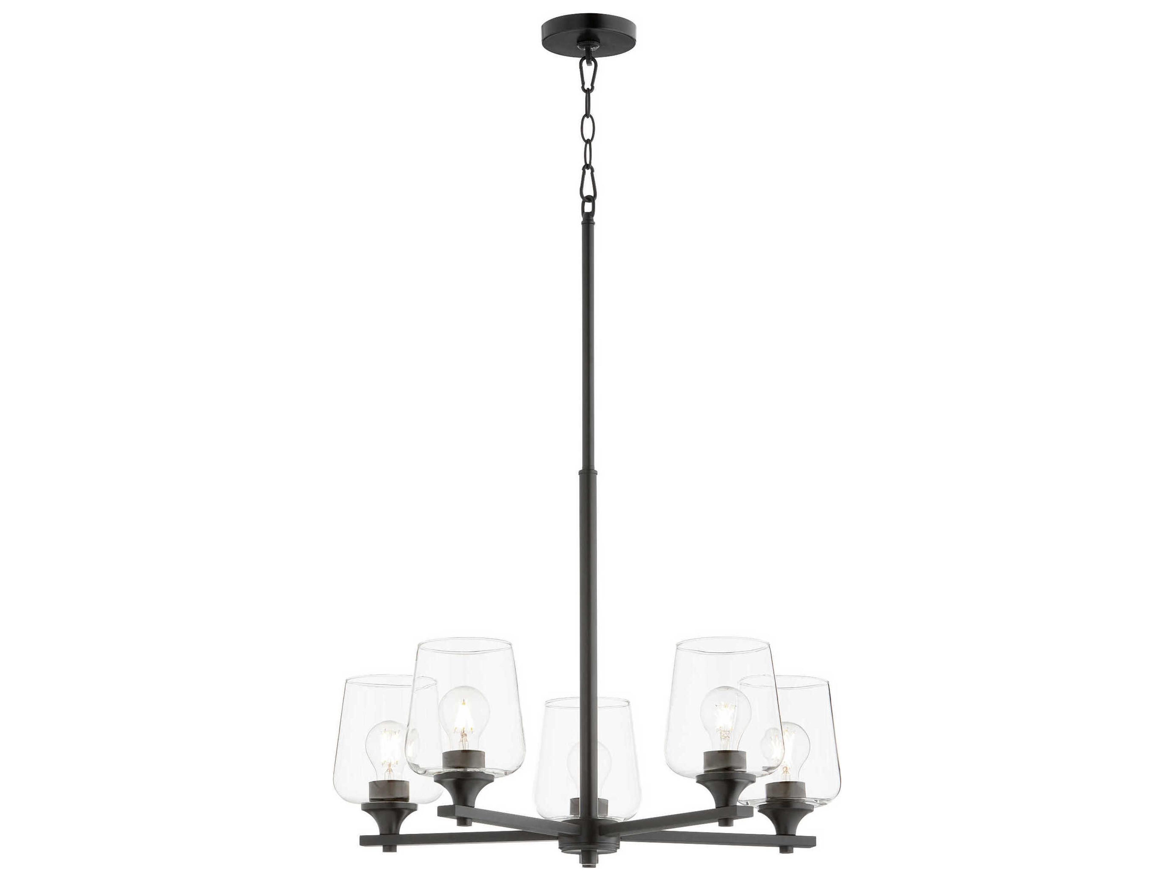 Quorum Veno 5-Light Matte Black Chandelier