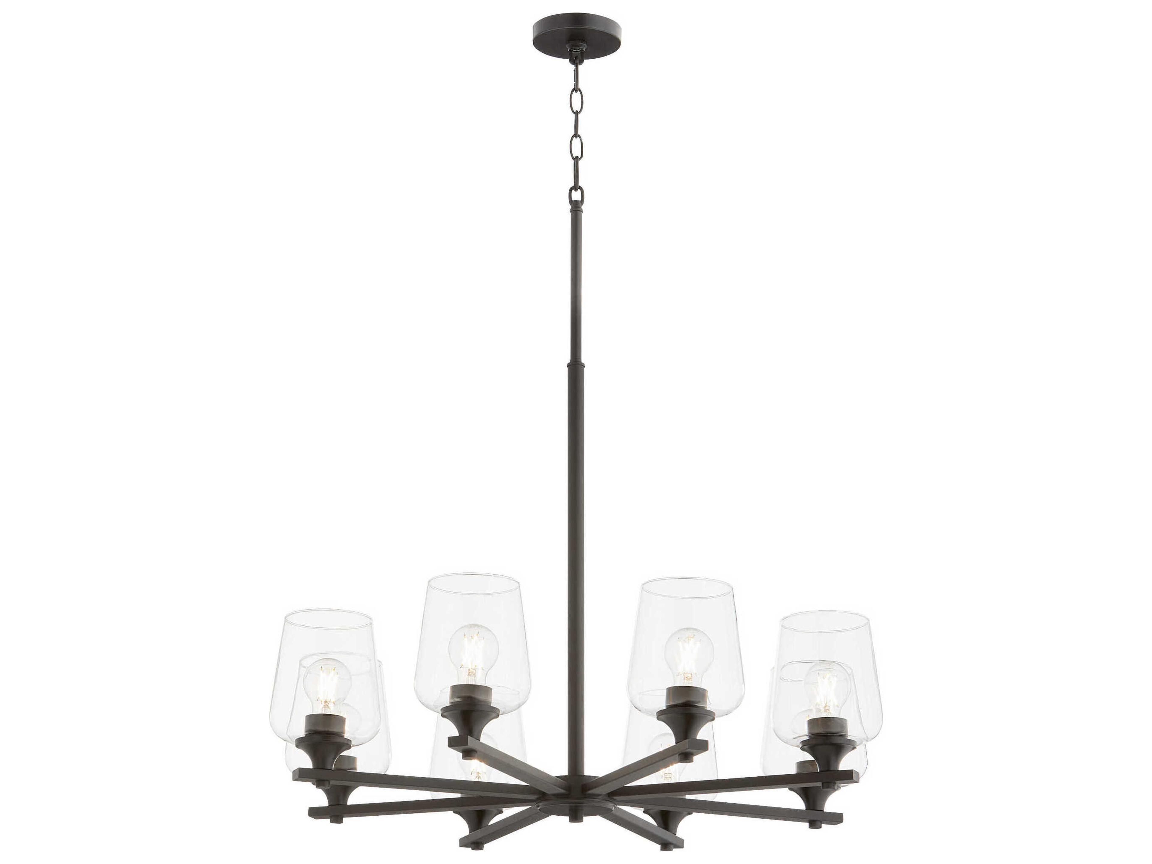 Quorum Veno 8-Light Matte Black Chandelier