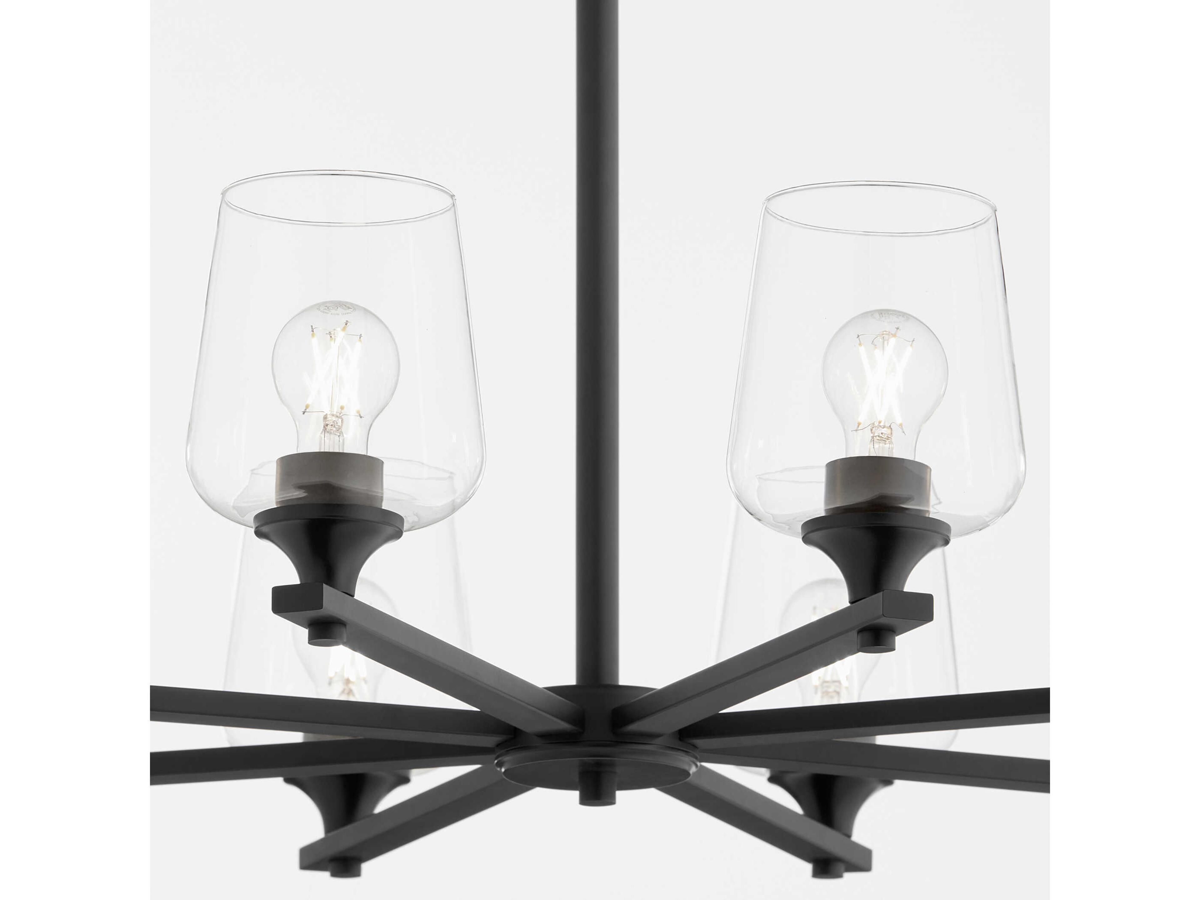 Quorum Veno 8-Light Matte Black Chandelier