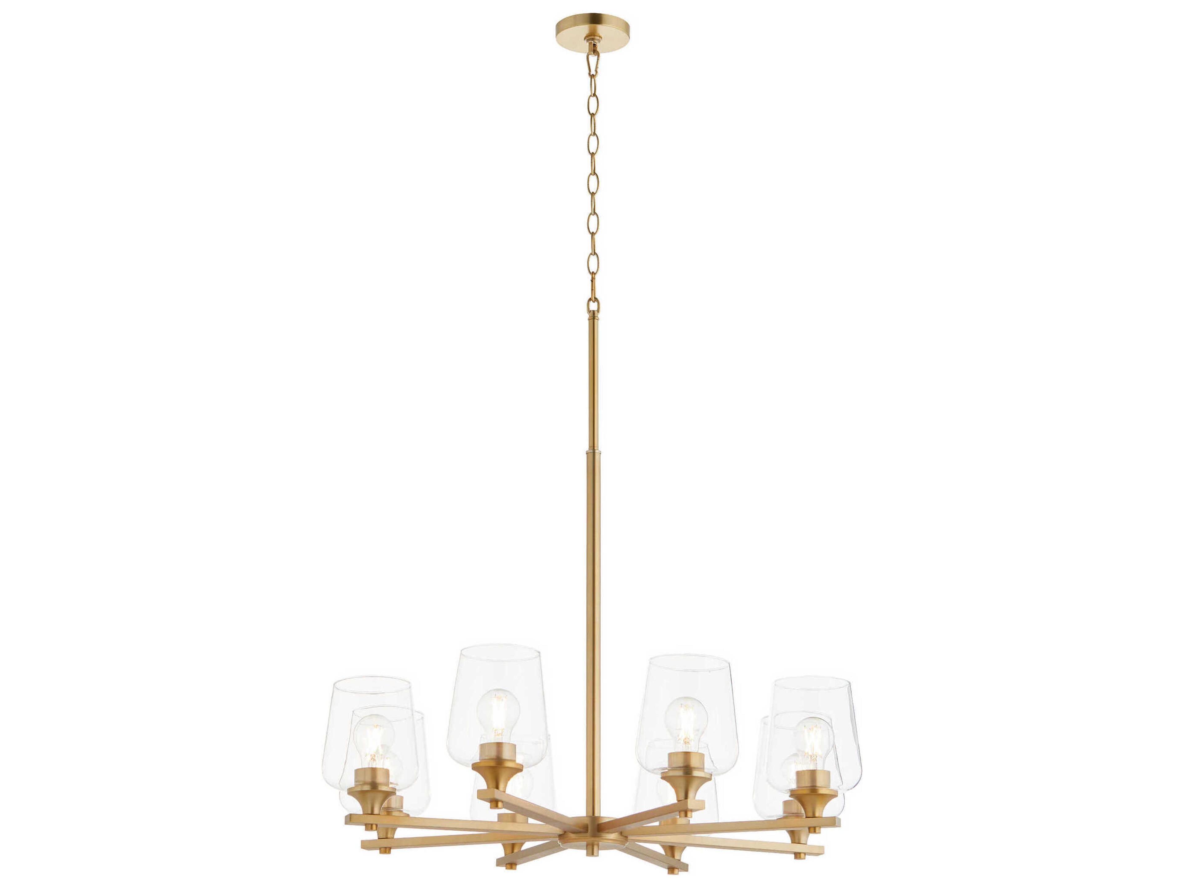 Quorum Veno 8-Light Aged Brass Chandelier