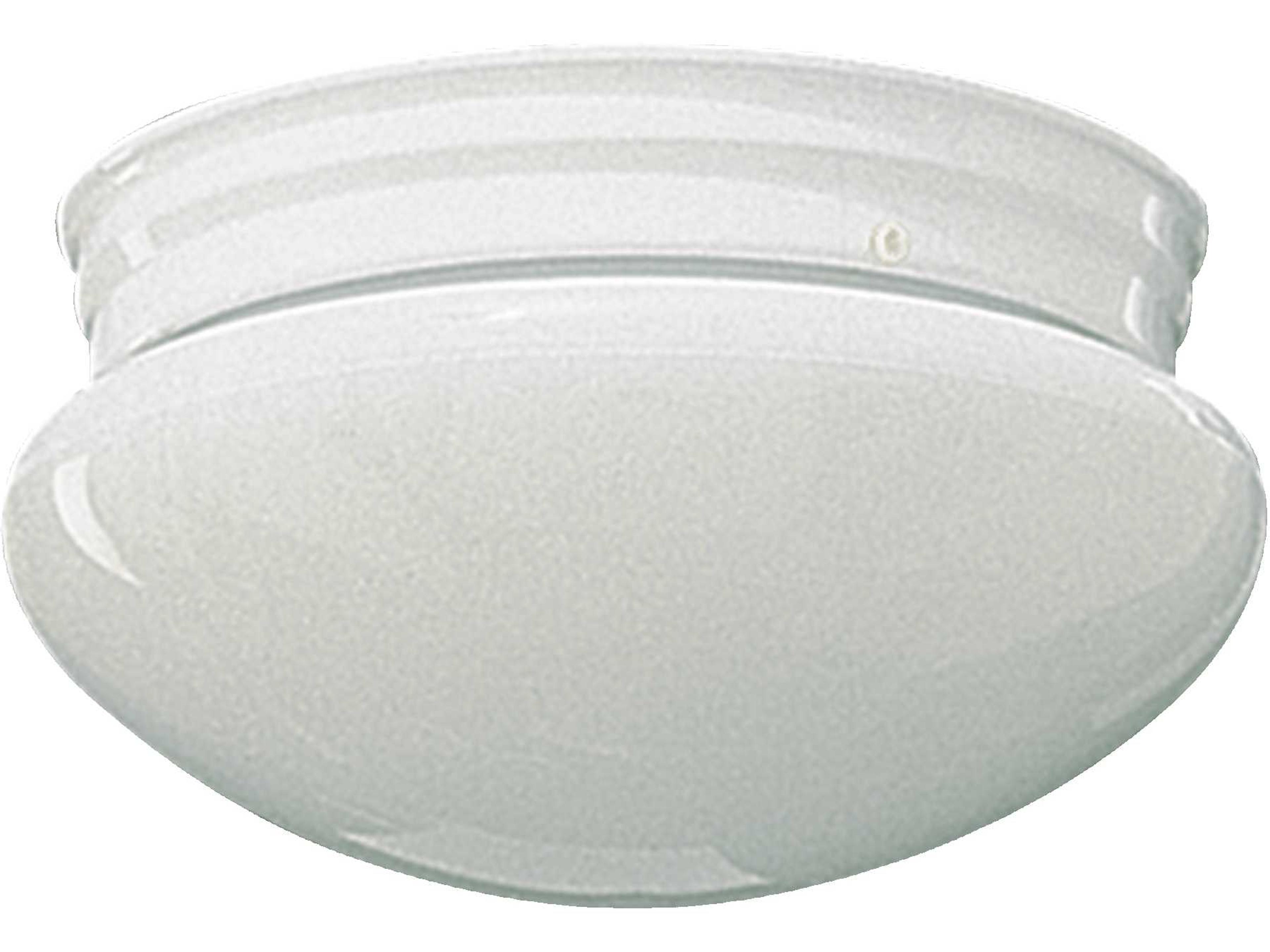 1-Light Mushroom White Bowl Flush Mount