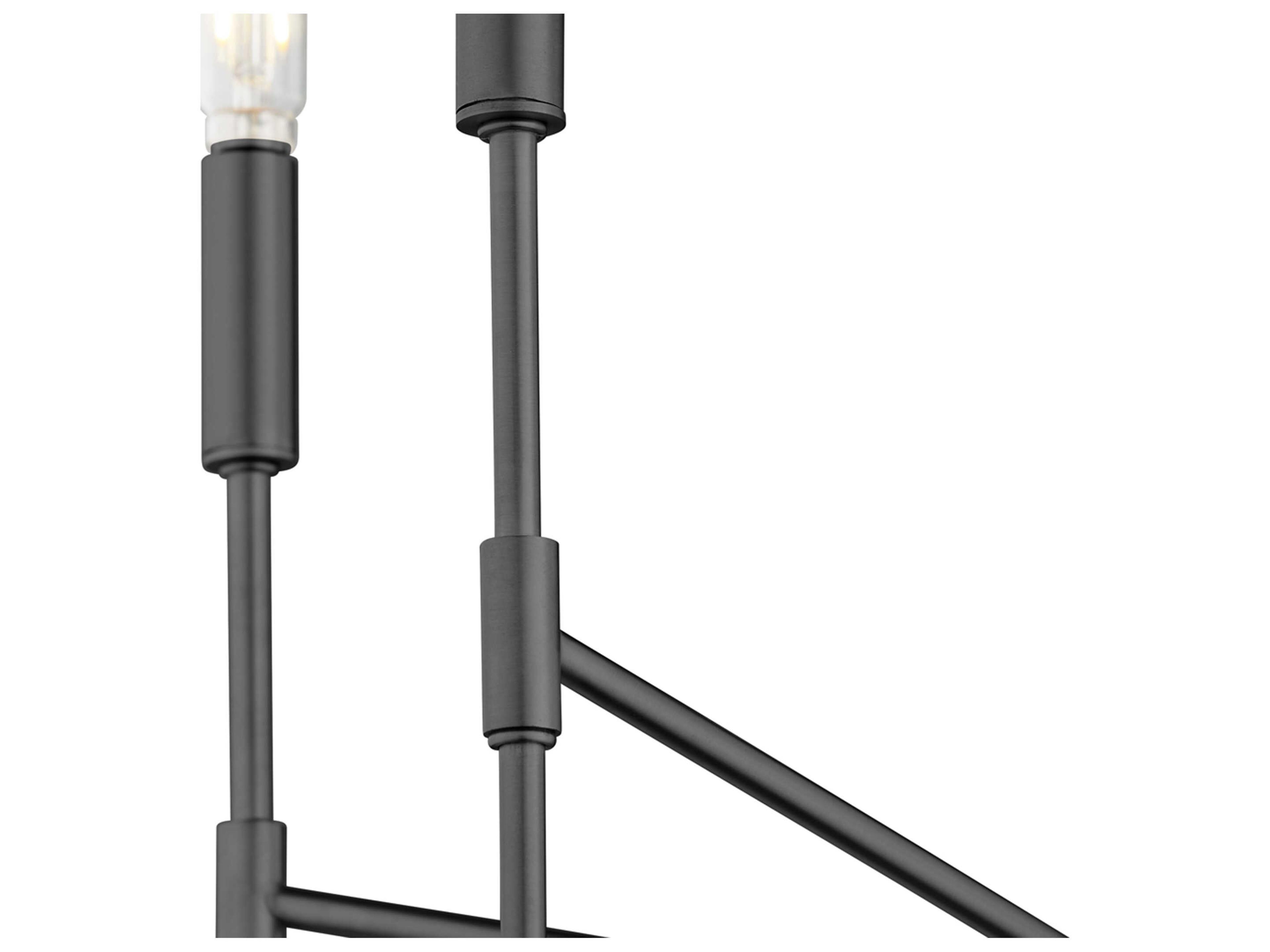Quorum Hamilton 5-Light Matte Black Cylinder Chandelier