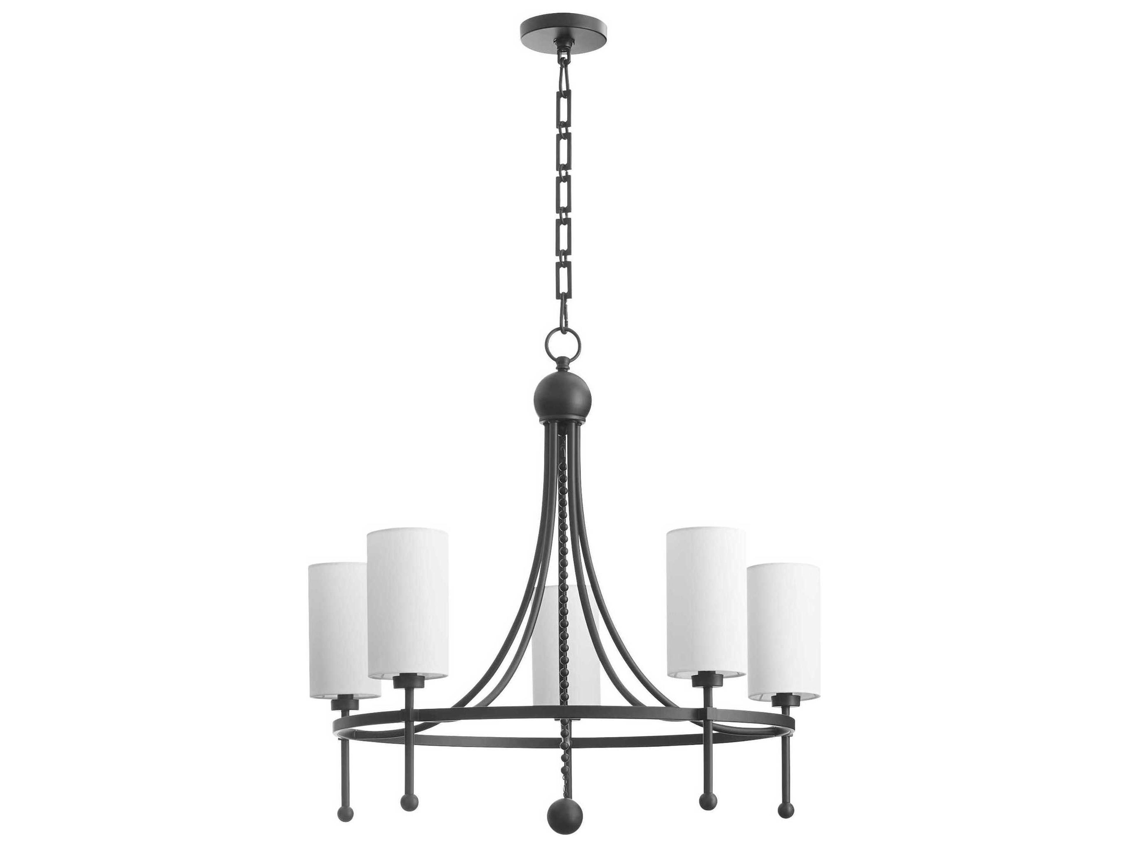 Lee Boulevard 5-Light Matte Black Cylinder Chandelier