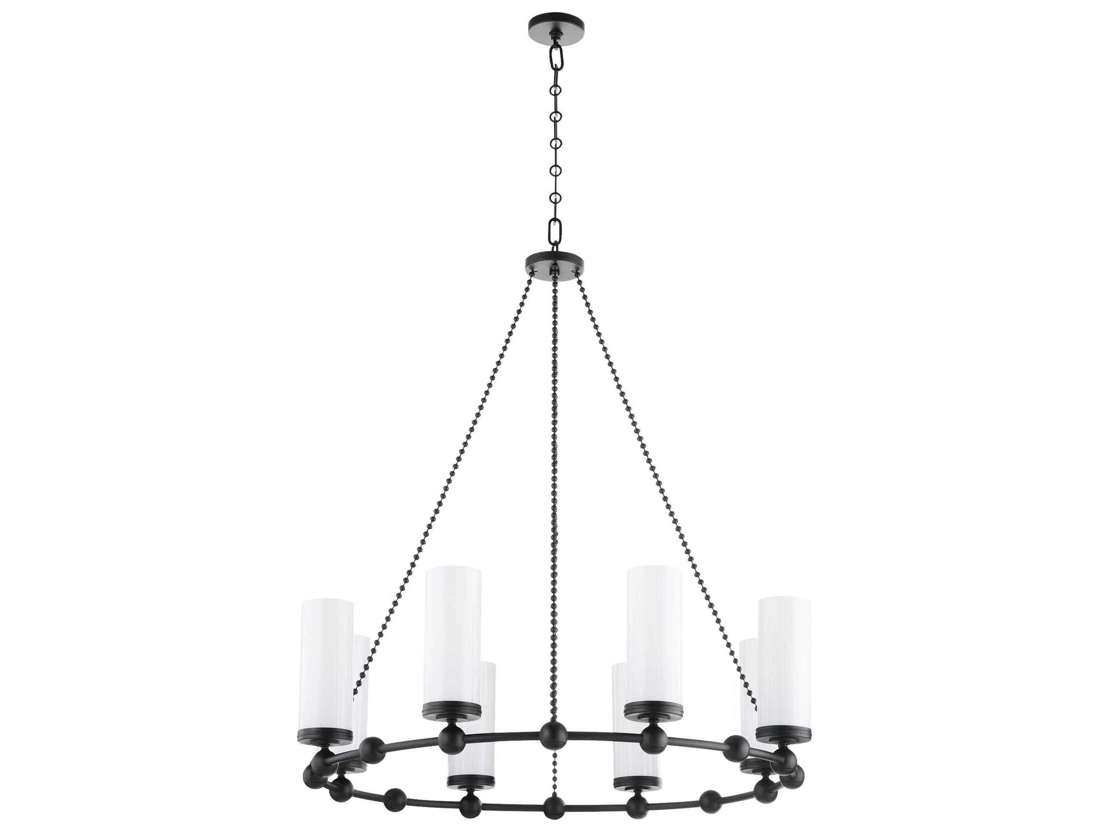 Lee Boulevard 8-Light Matte Black Cylinder Chandelier