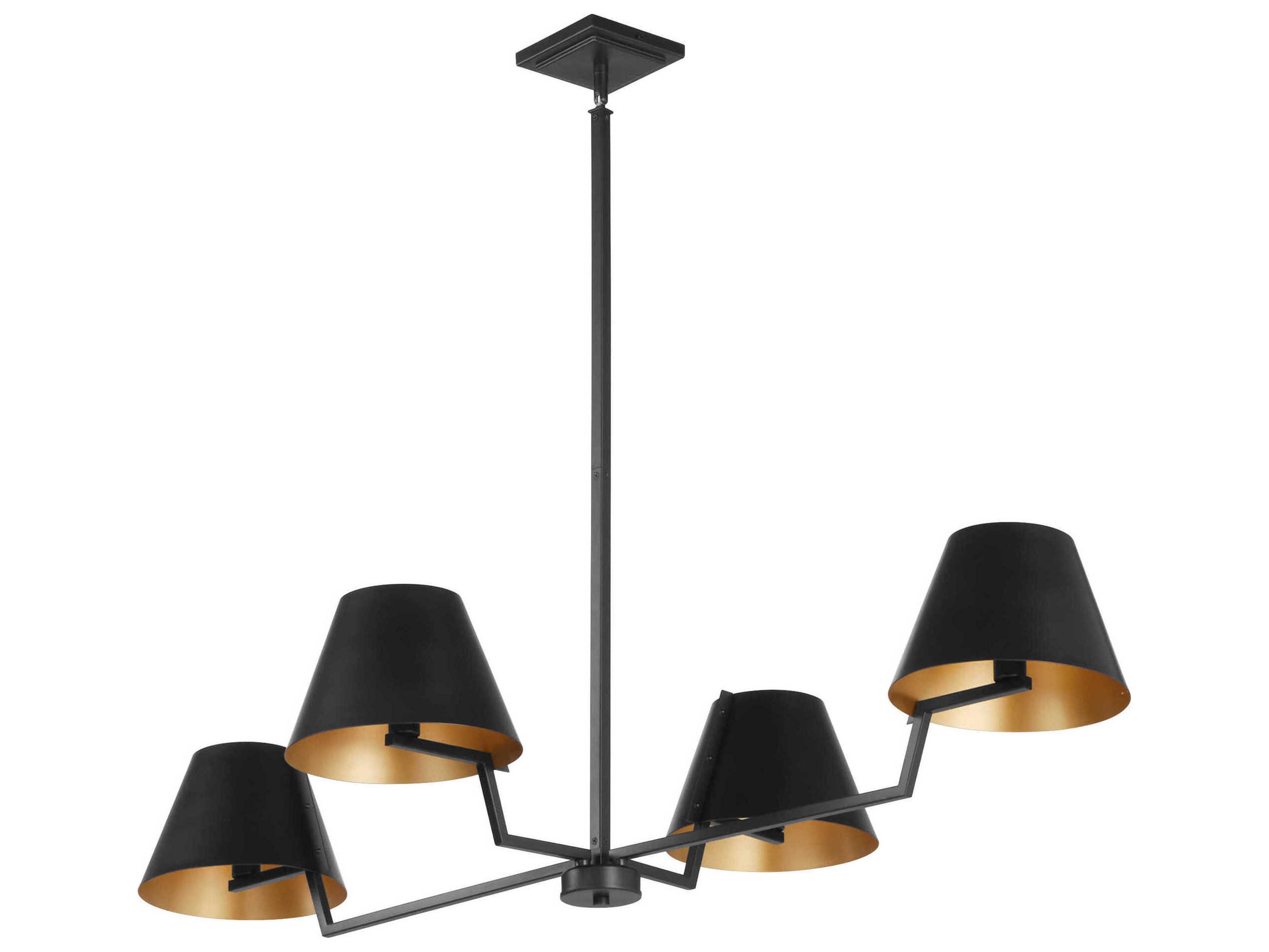Bliss 4-Light Matte Black Island Pendant