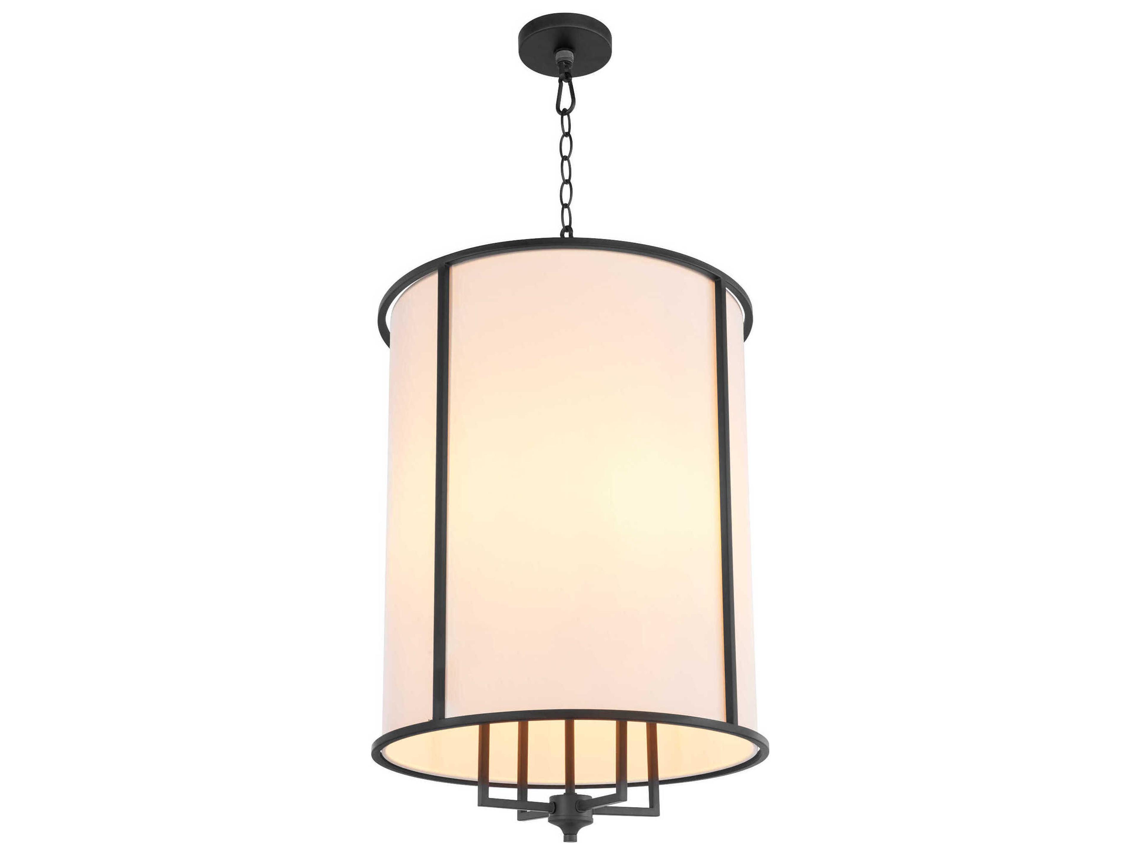 Quorum Eldorado 4-Light Matte Black Cylinder Pendant