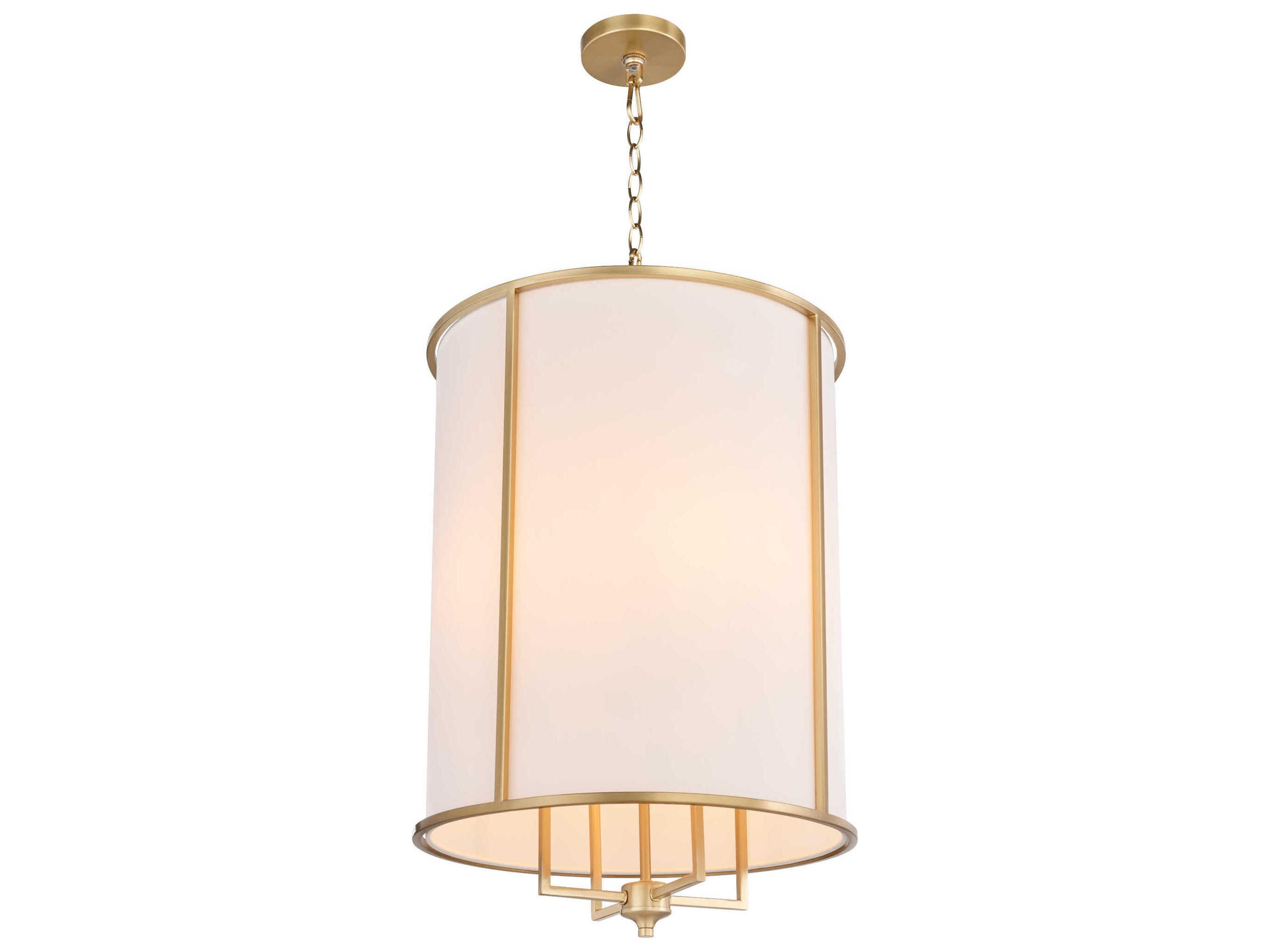 Quorum Eldorado 4-Light Aged Brass Cylinder Pendant