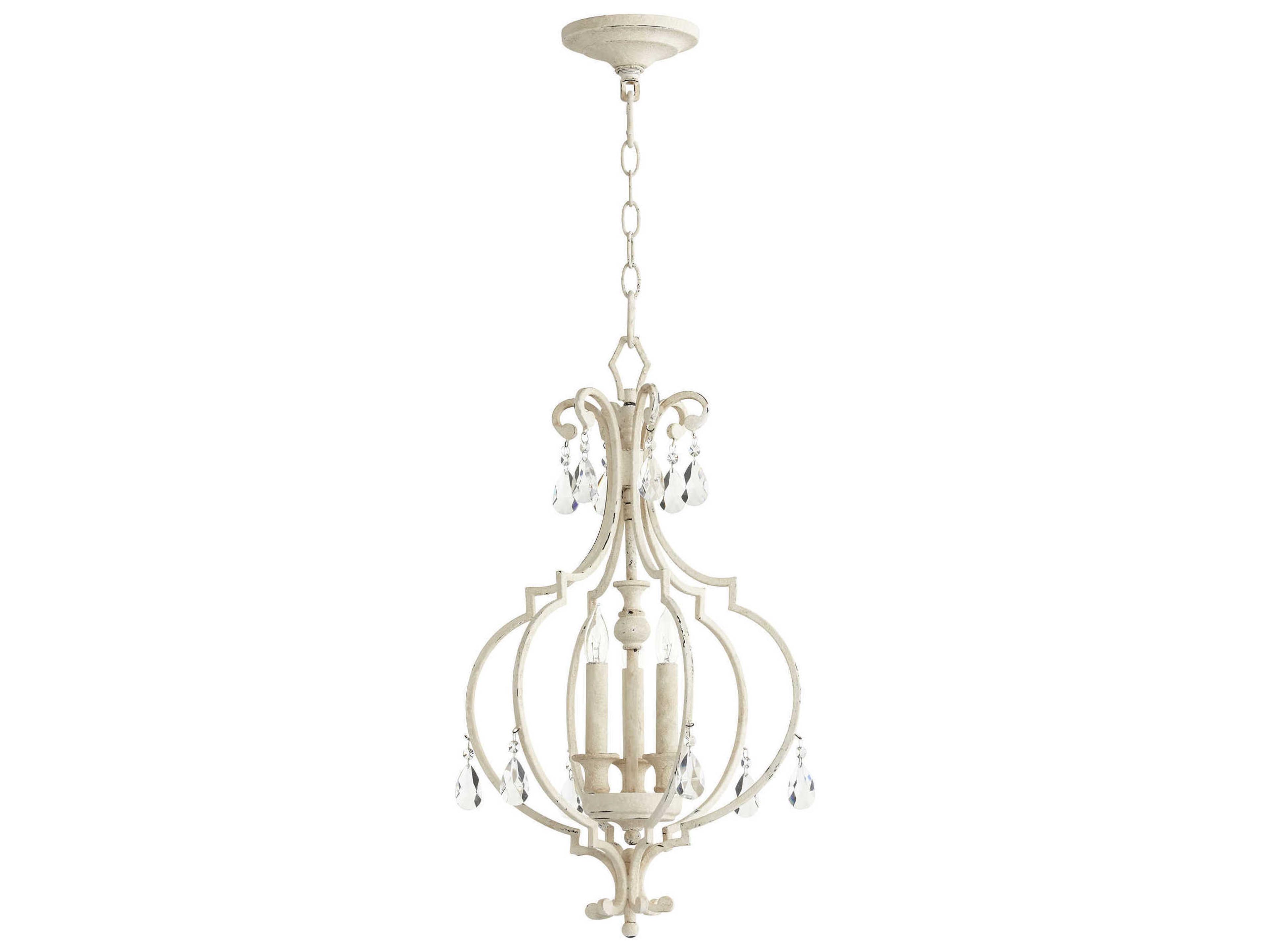 Ansley 3-Light Persian White Crystal Pendant