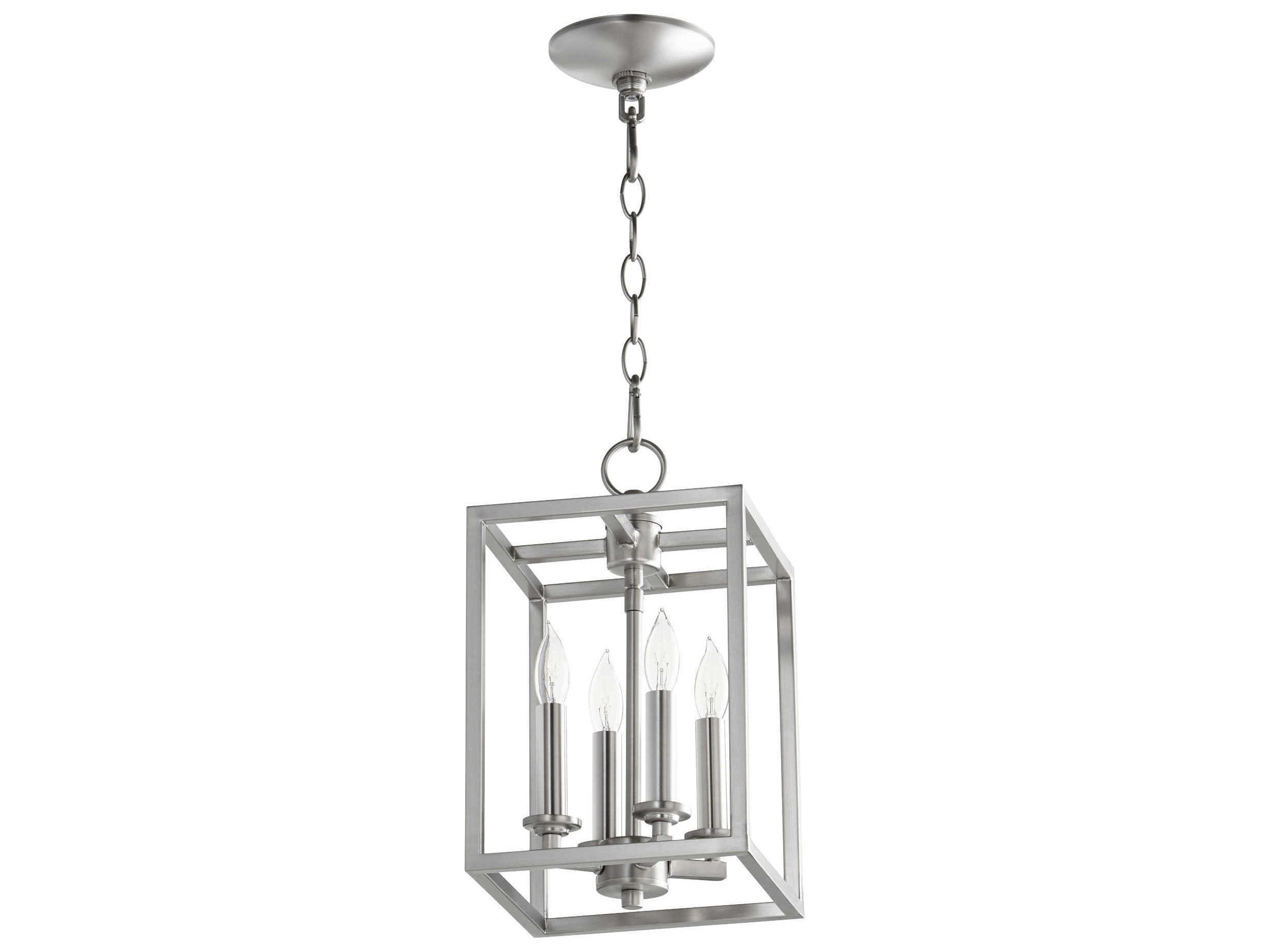 4-Light Satin Nickel Candelabra Chandelier