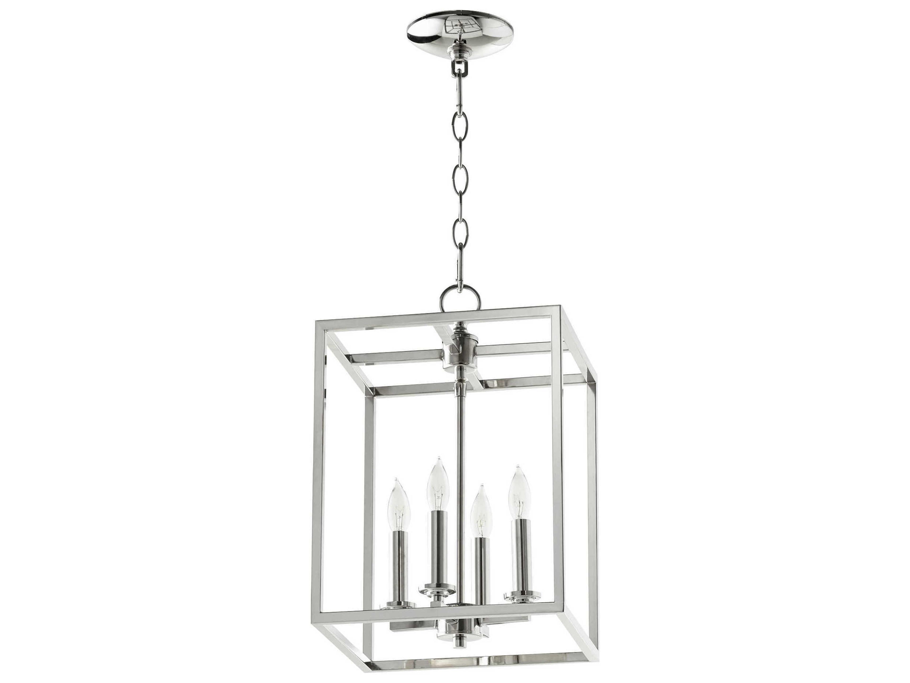 Quorum 4-Light Polished Nickel Candelabra Chandelier