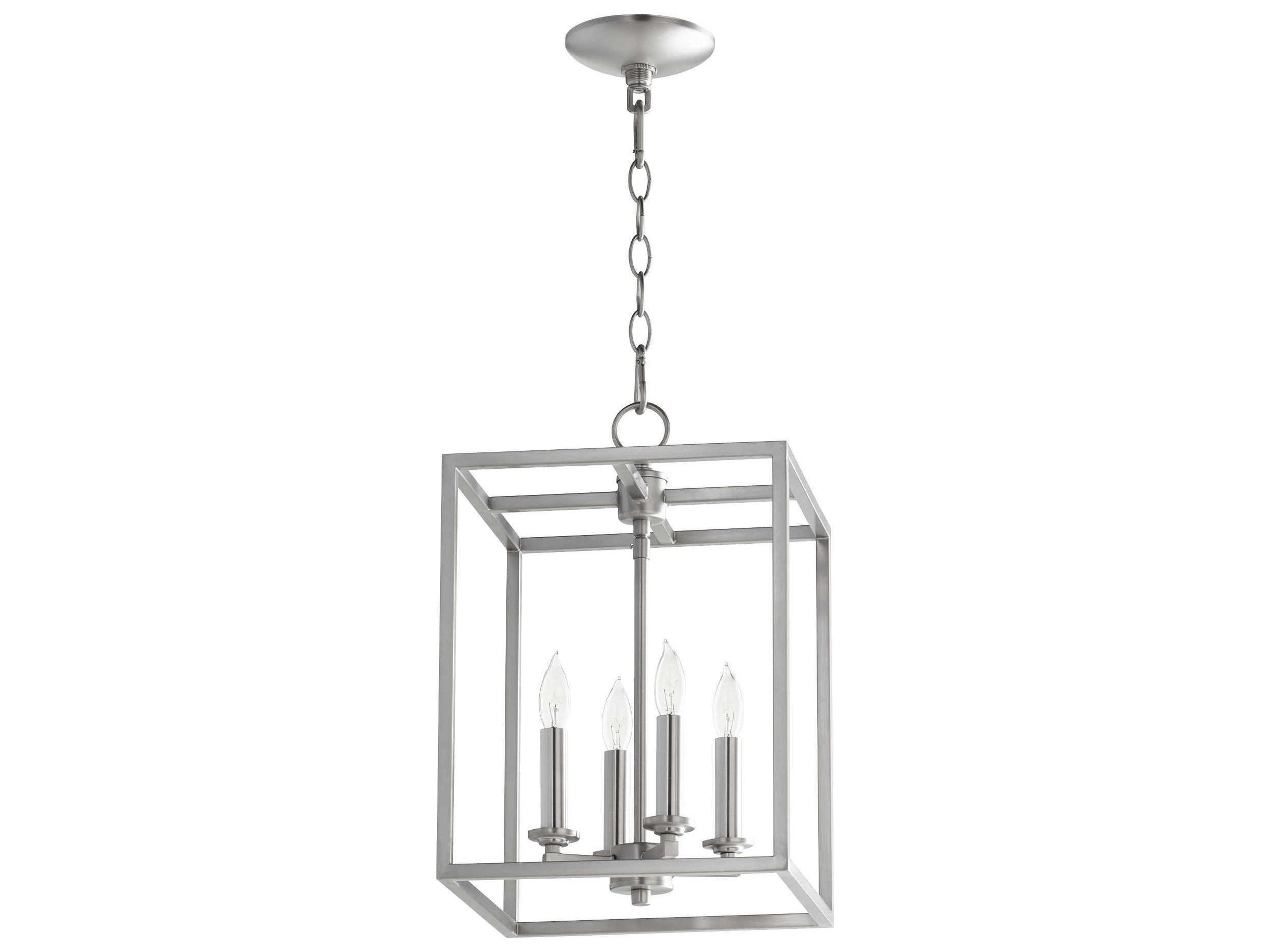 4-Light Satin Nickel Candelabra Chandelier