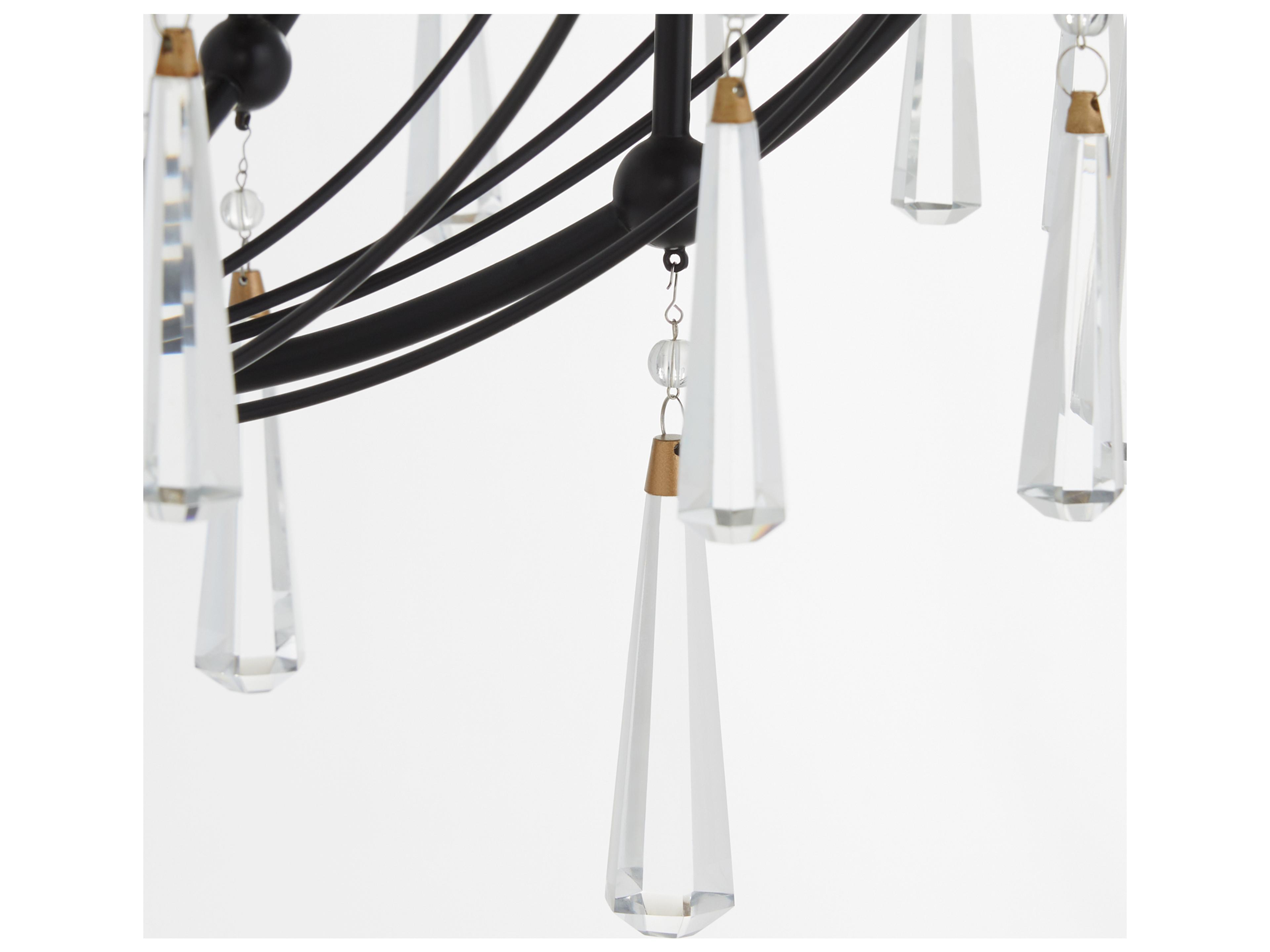 Quorum Eloise 5-Light Matte Black Candelabra Chandelier