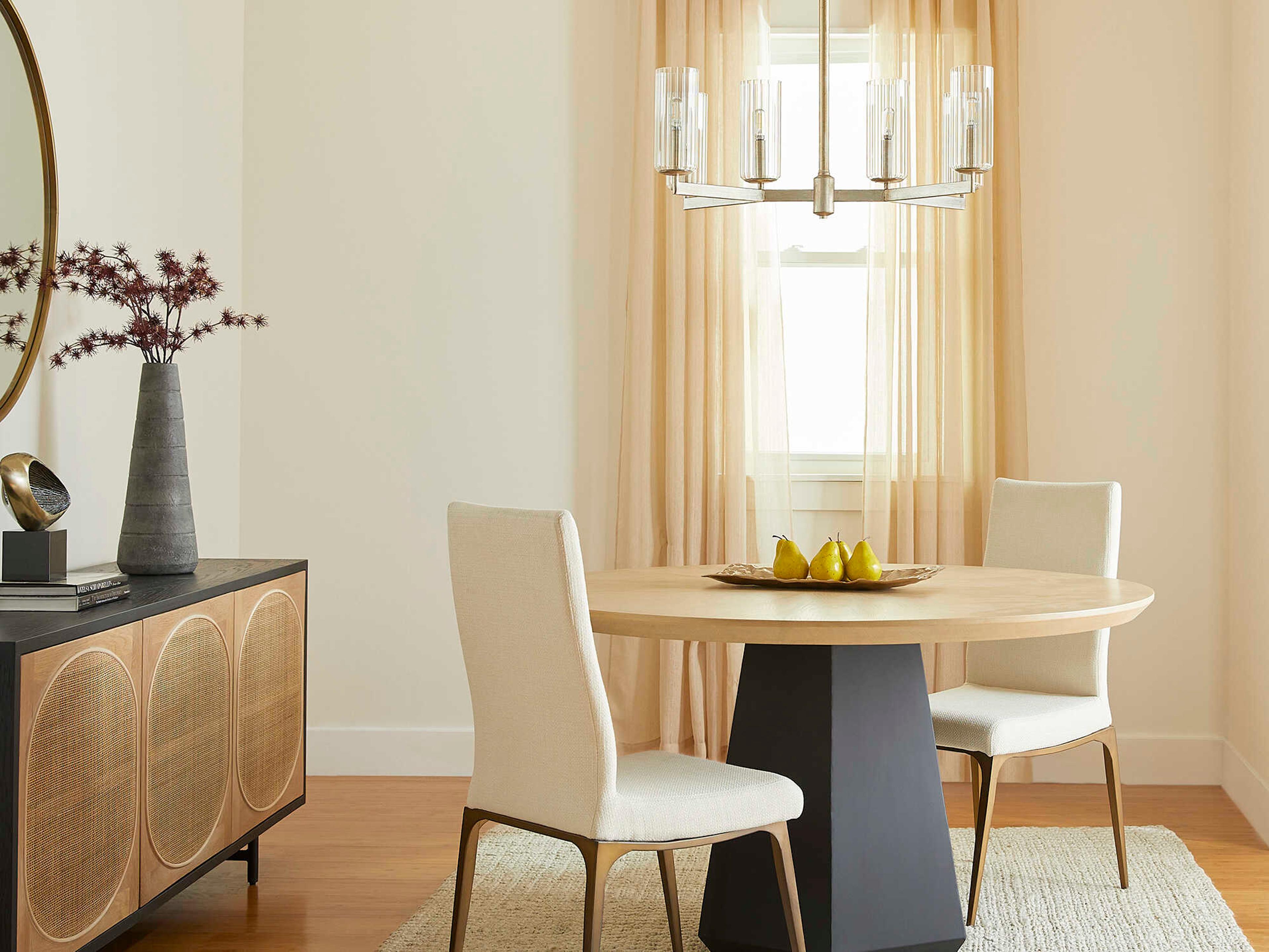 Quorum Merrick 6-Light Aged Silver Leaf Cylinder Chandelier