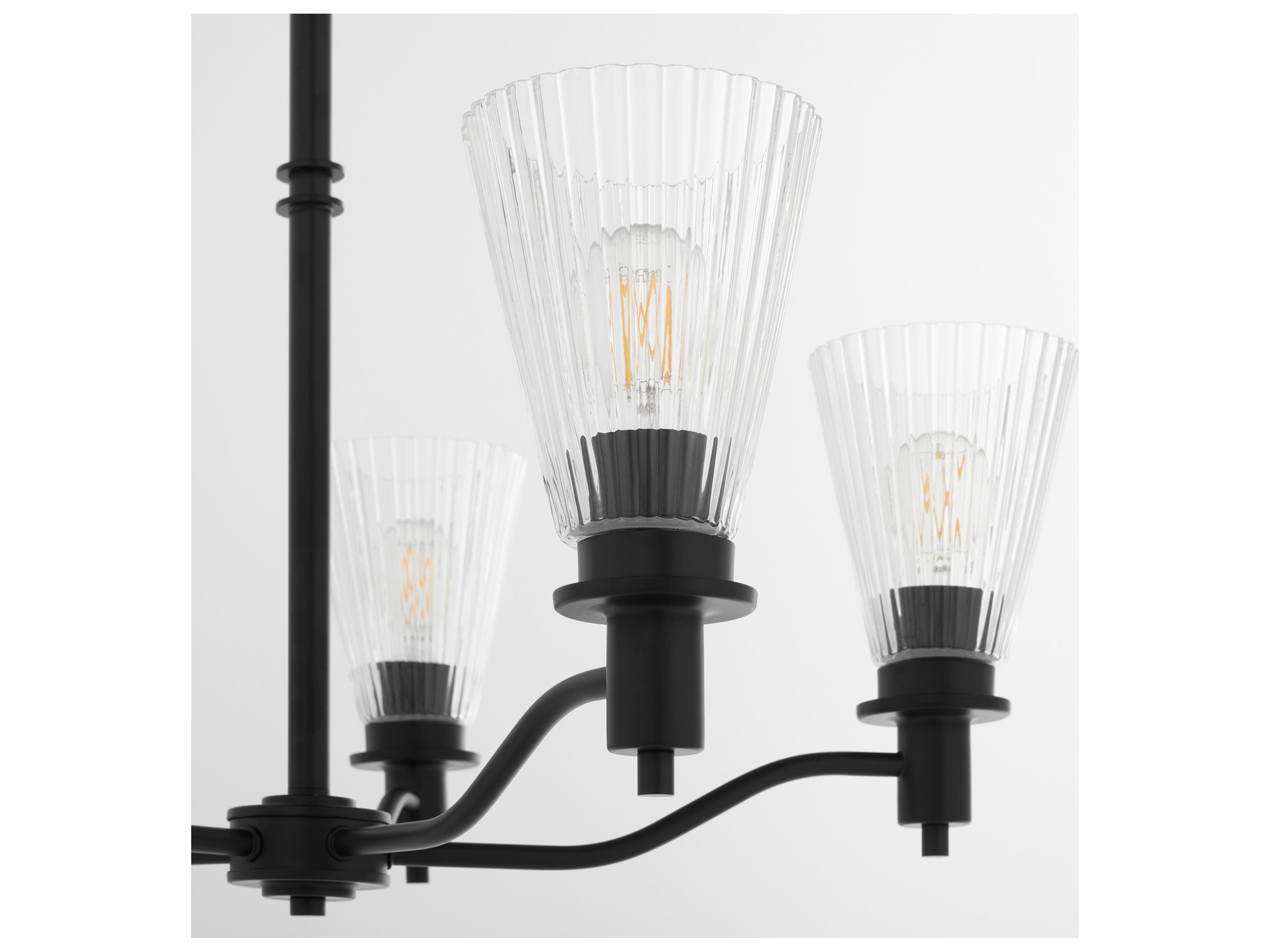 Quorum Lawton 5-Light Matte Black Candelabra Chandelier