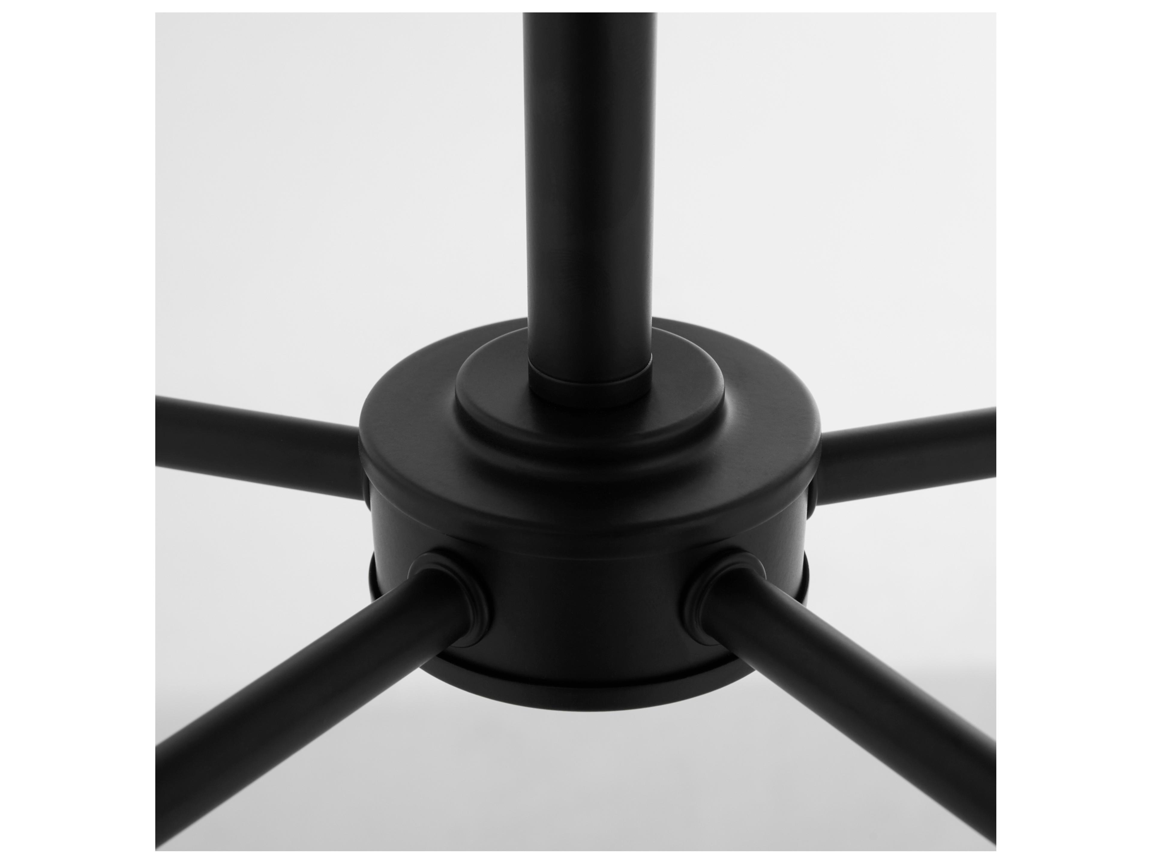 Quorum Lawton 5-Light Matte Black Candelabra Chandelier