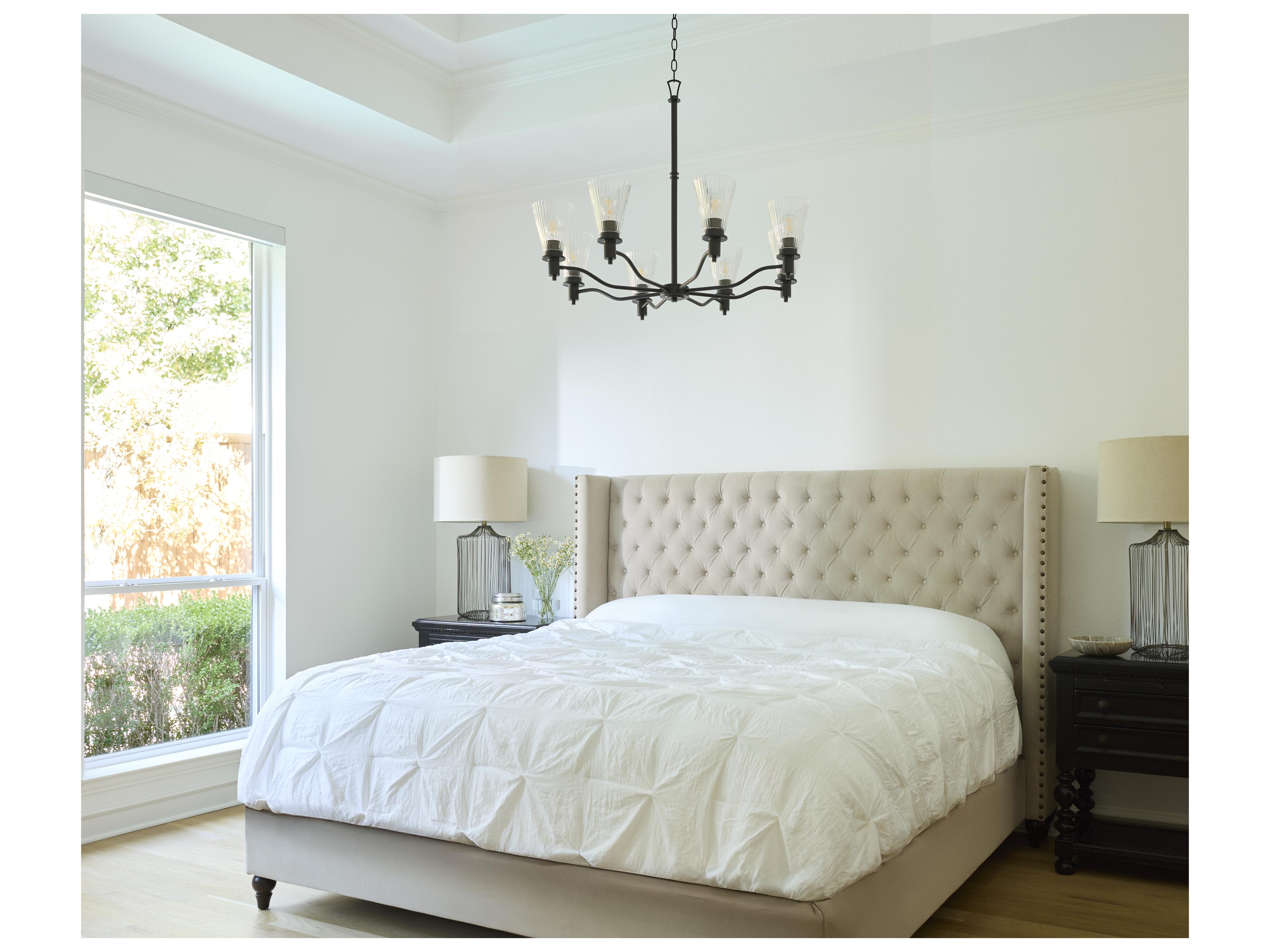 Quorum Lawton 8-Light Matte Black Candelabra Chandelier