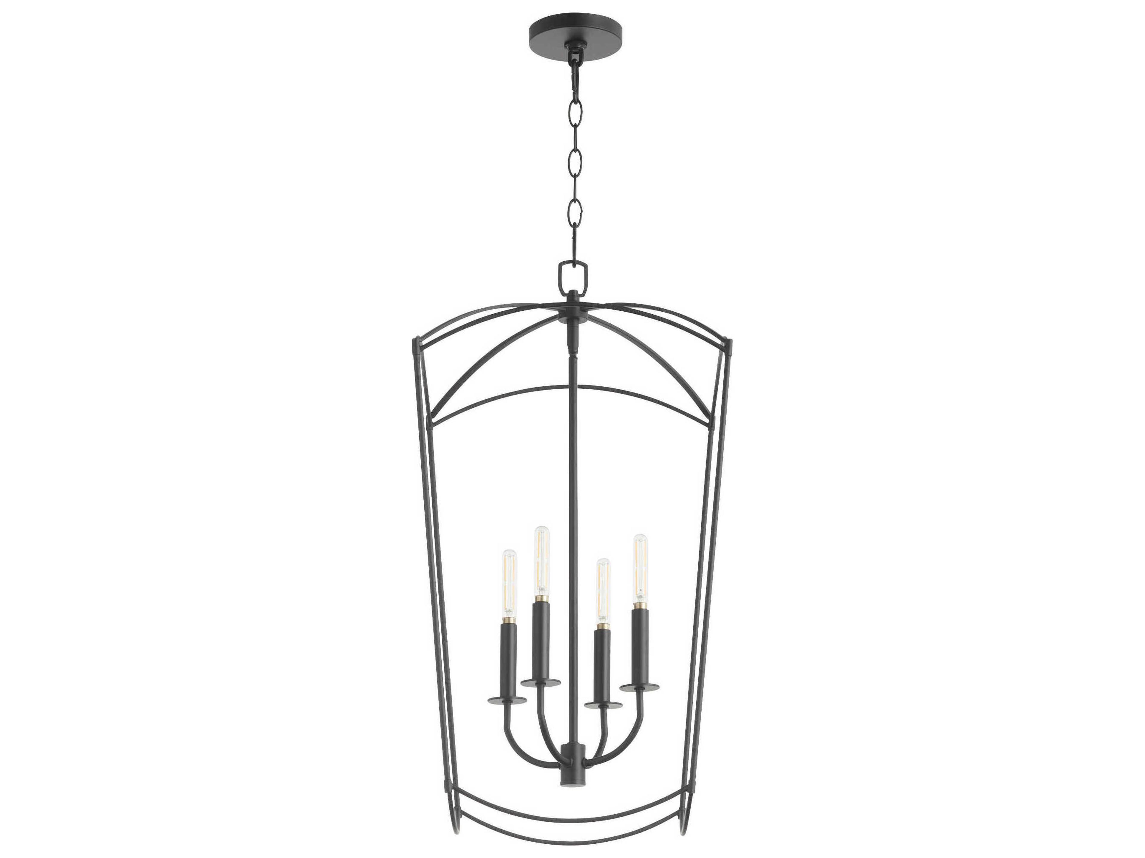 Mantle 4-Light Matte Black Pendant