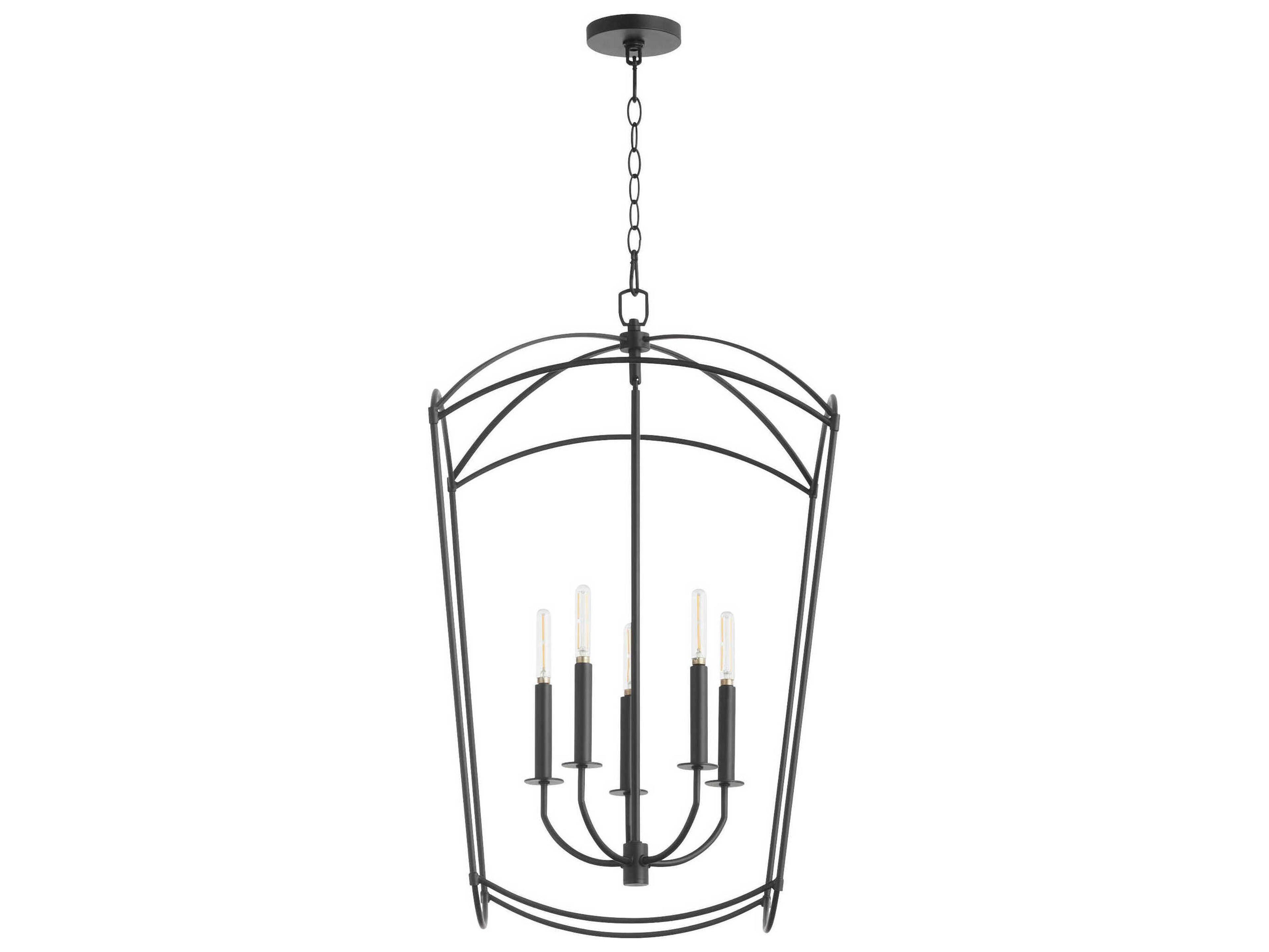 Mantle 5-Light Matte Black Pendant
