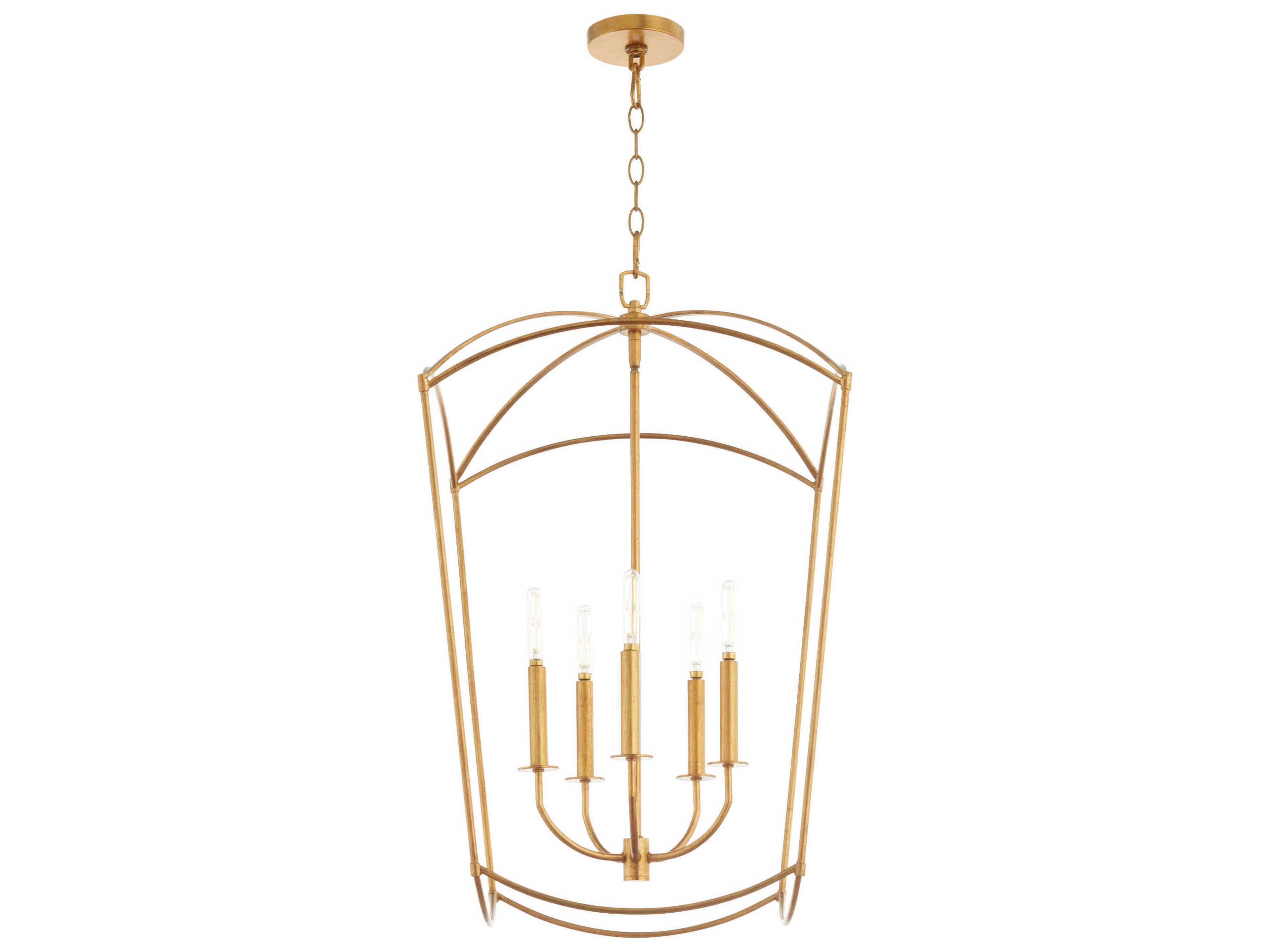 Quorum Mantle 5-Light Gold Leaf Pendant