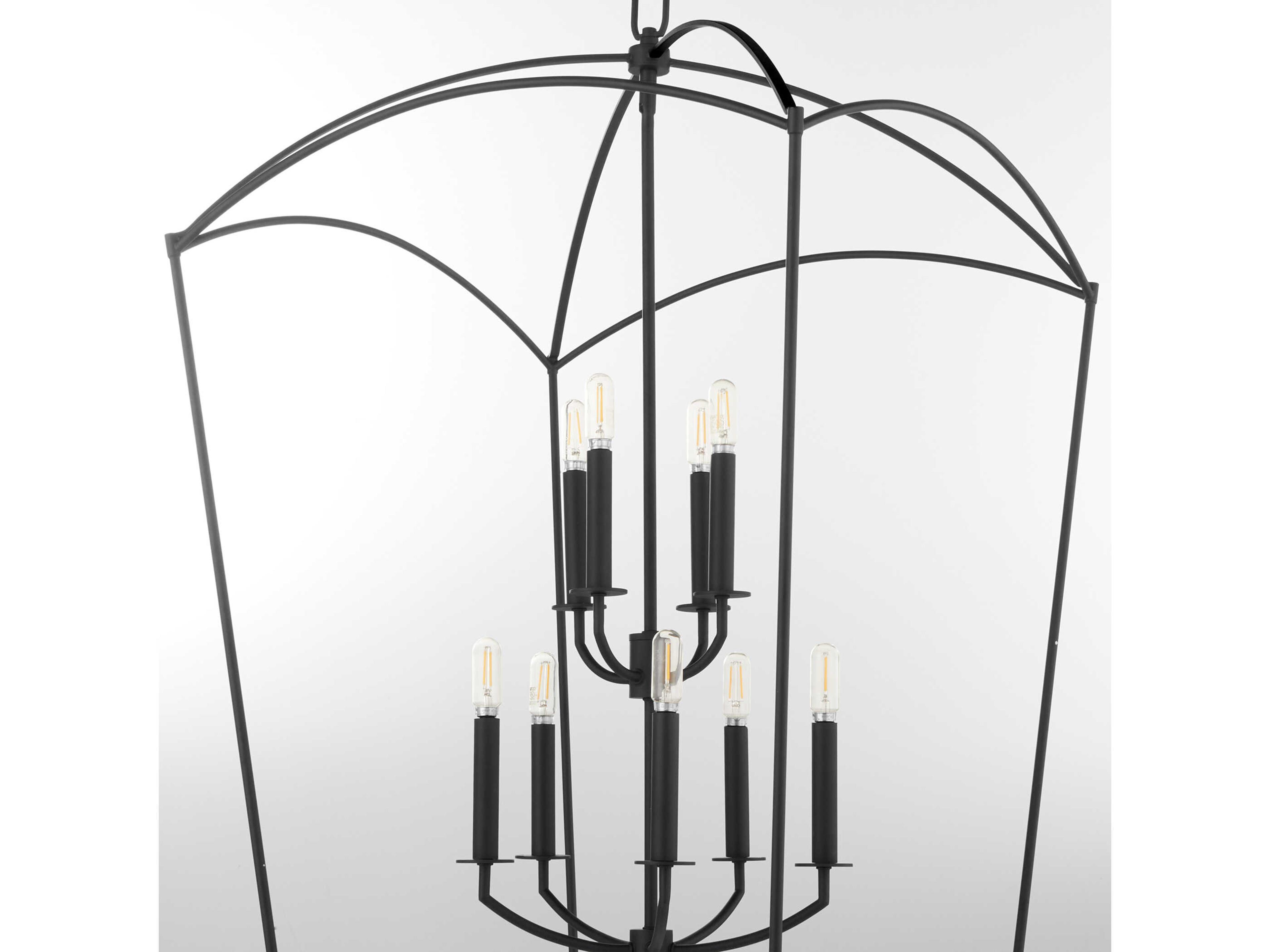 Quorum Mantle 9-Light Matte Black Pendant