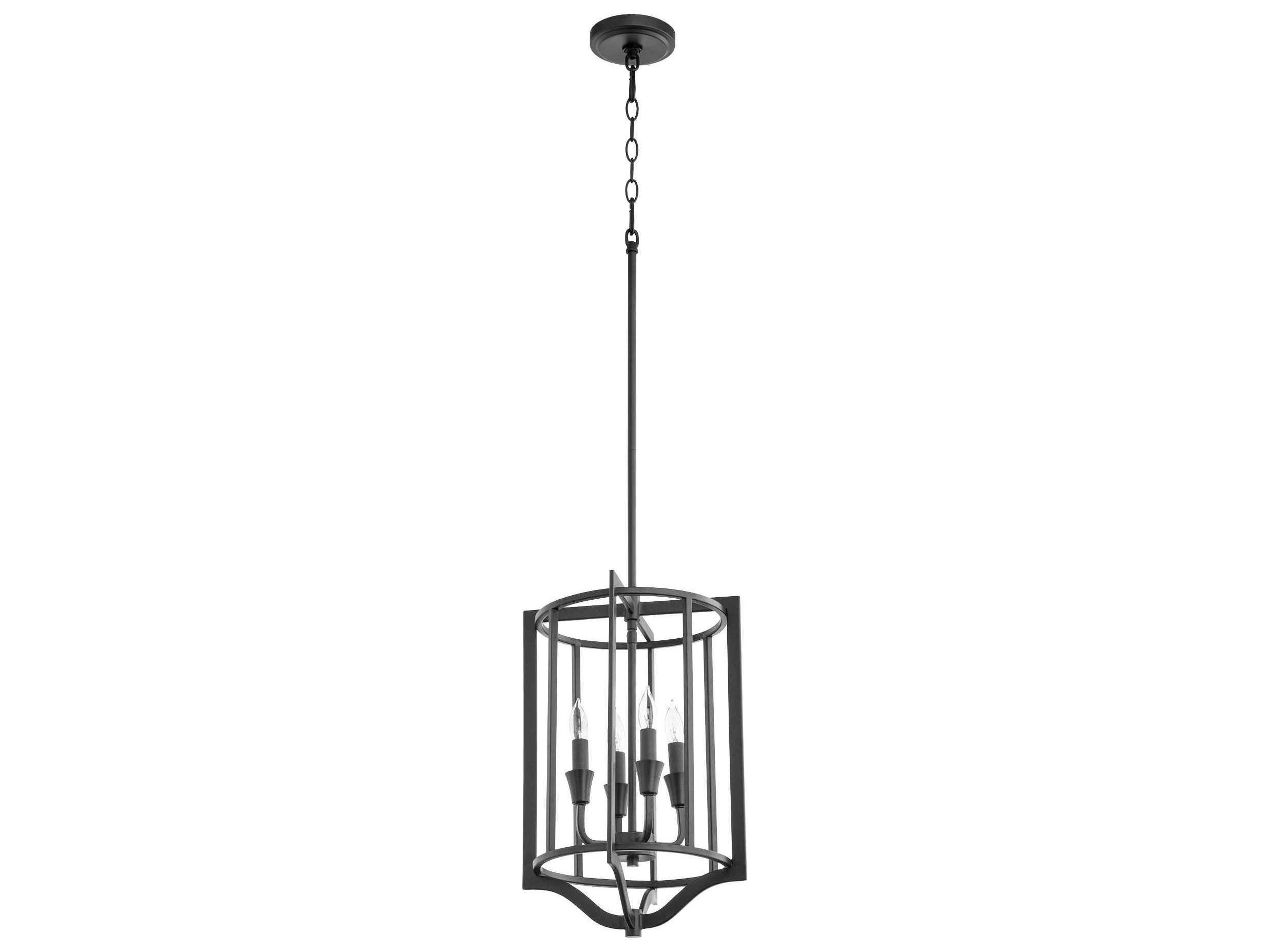 Marquee 4-Light Noir Black Candelabra Cylinder Chandelier