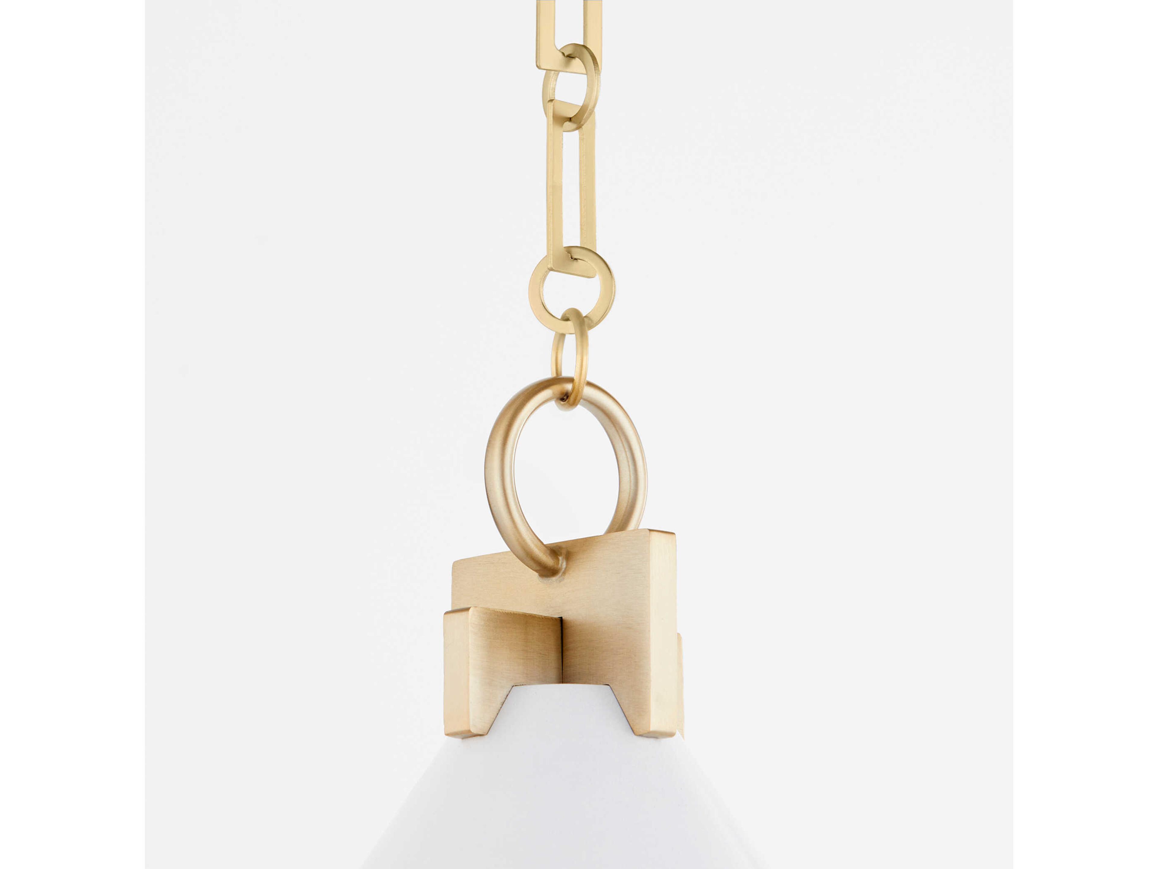 Quorum Jackson 1-Light Studio White Aged Brass Pendant