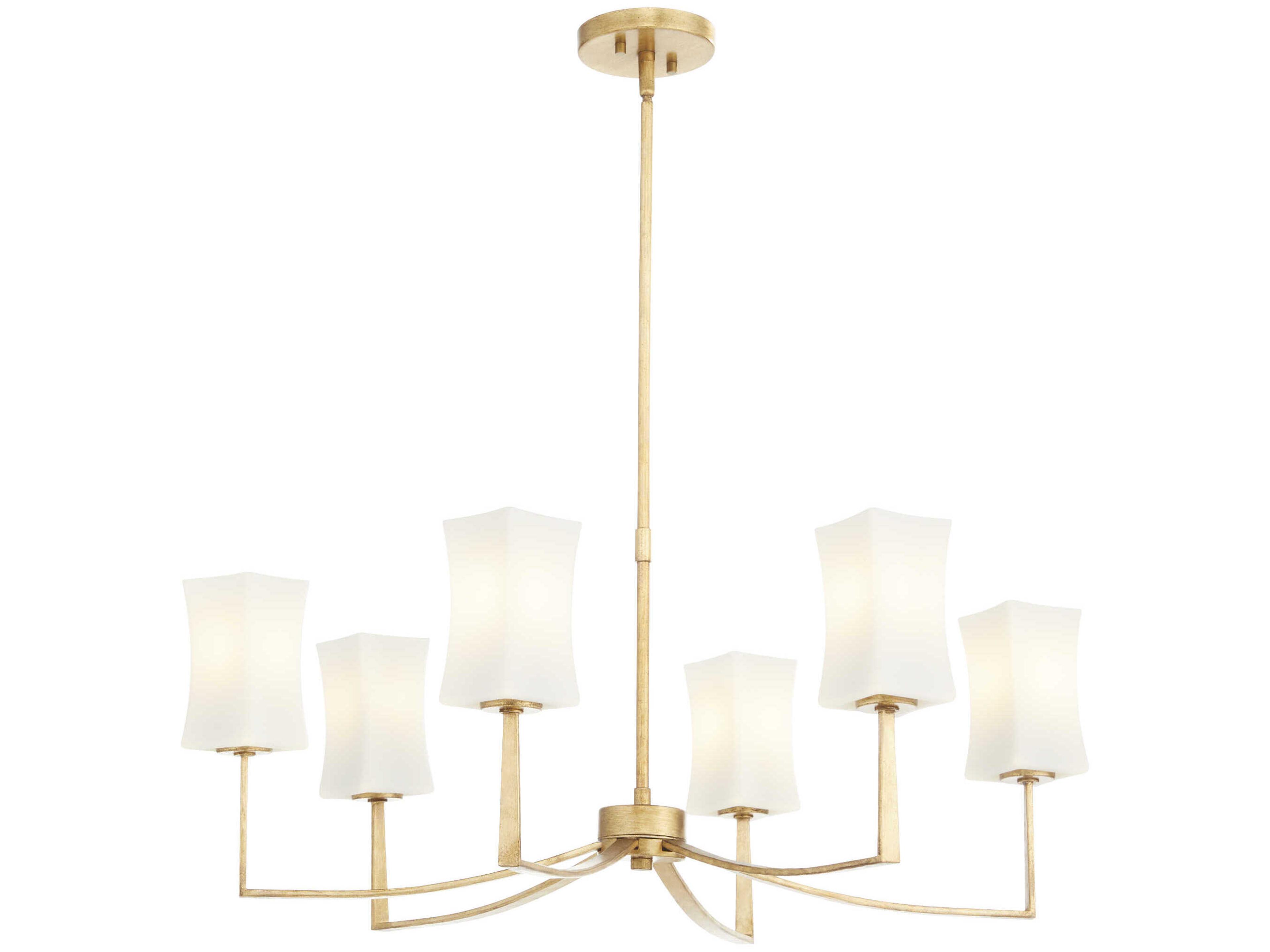Quorum Ayala 6-Light Gold Leaf Chandelier