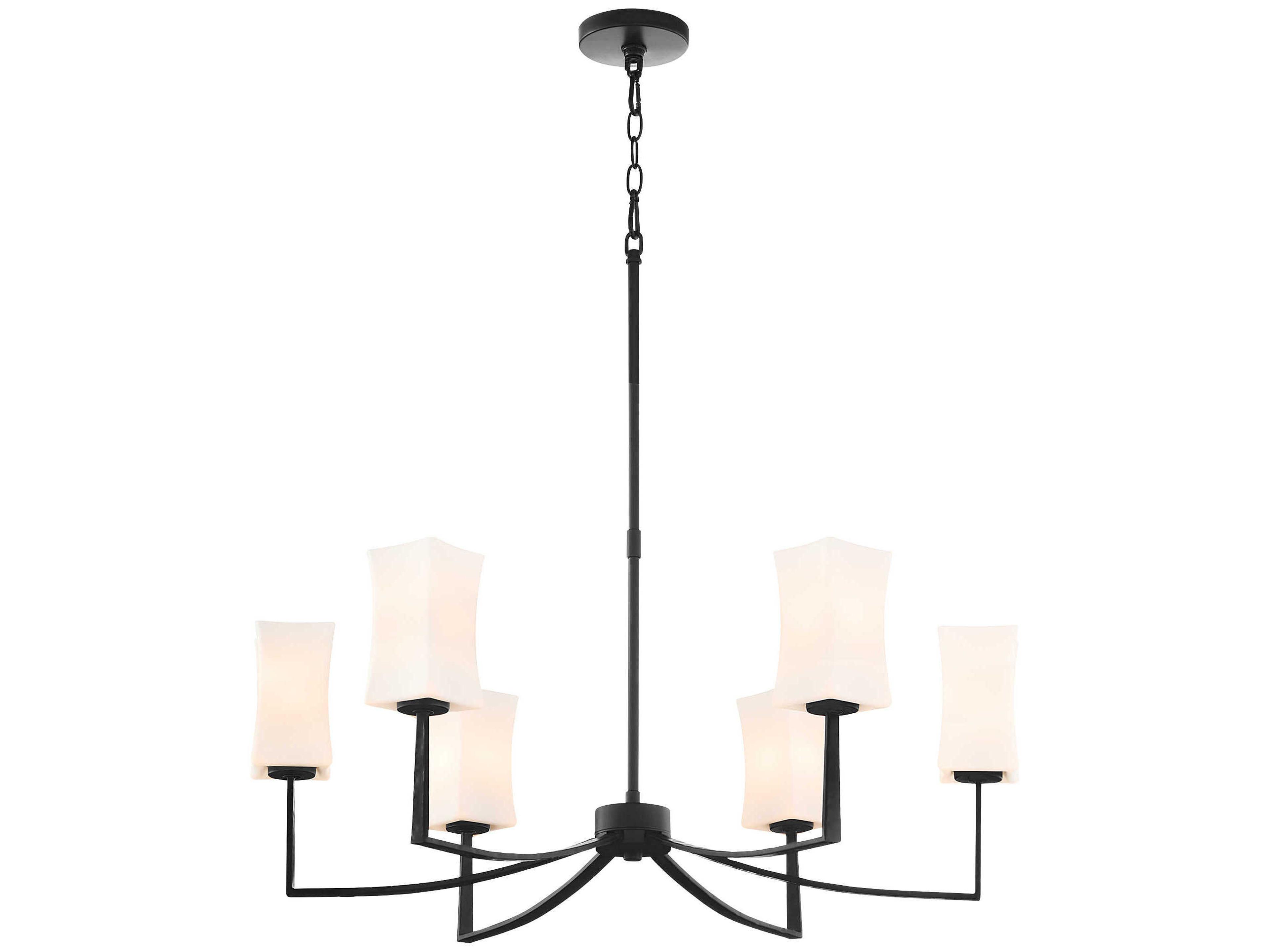 Quorum Ayala 8-Light Matte Black Chandelier