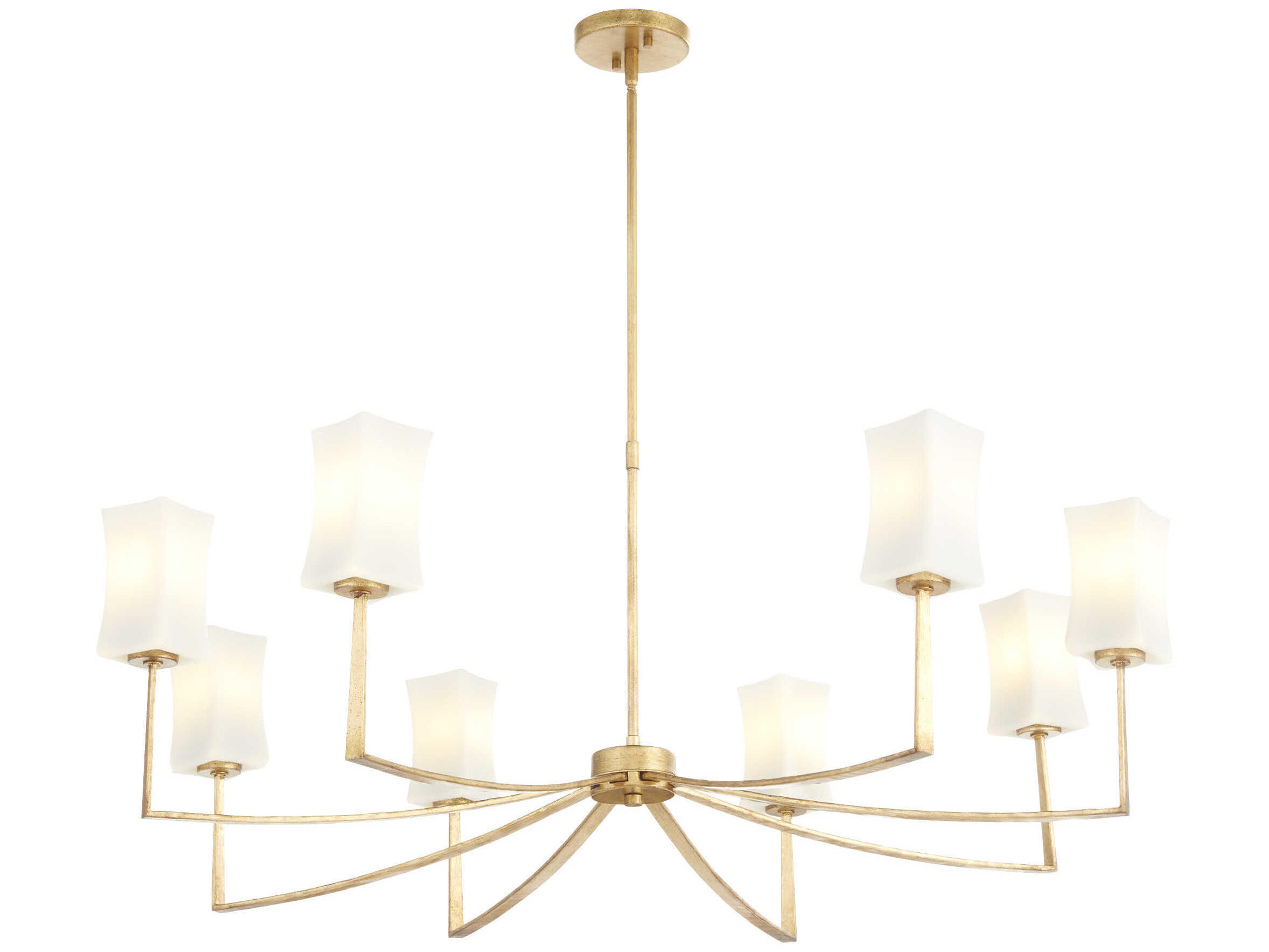 Quorum Ayala 8-Light Gold Leaf Chandelier