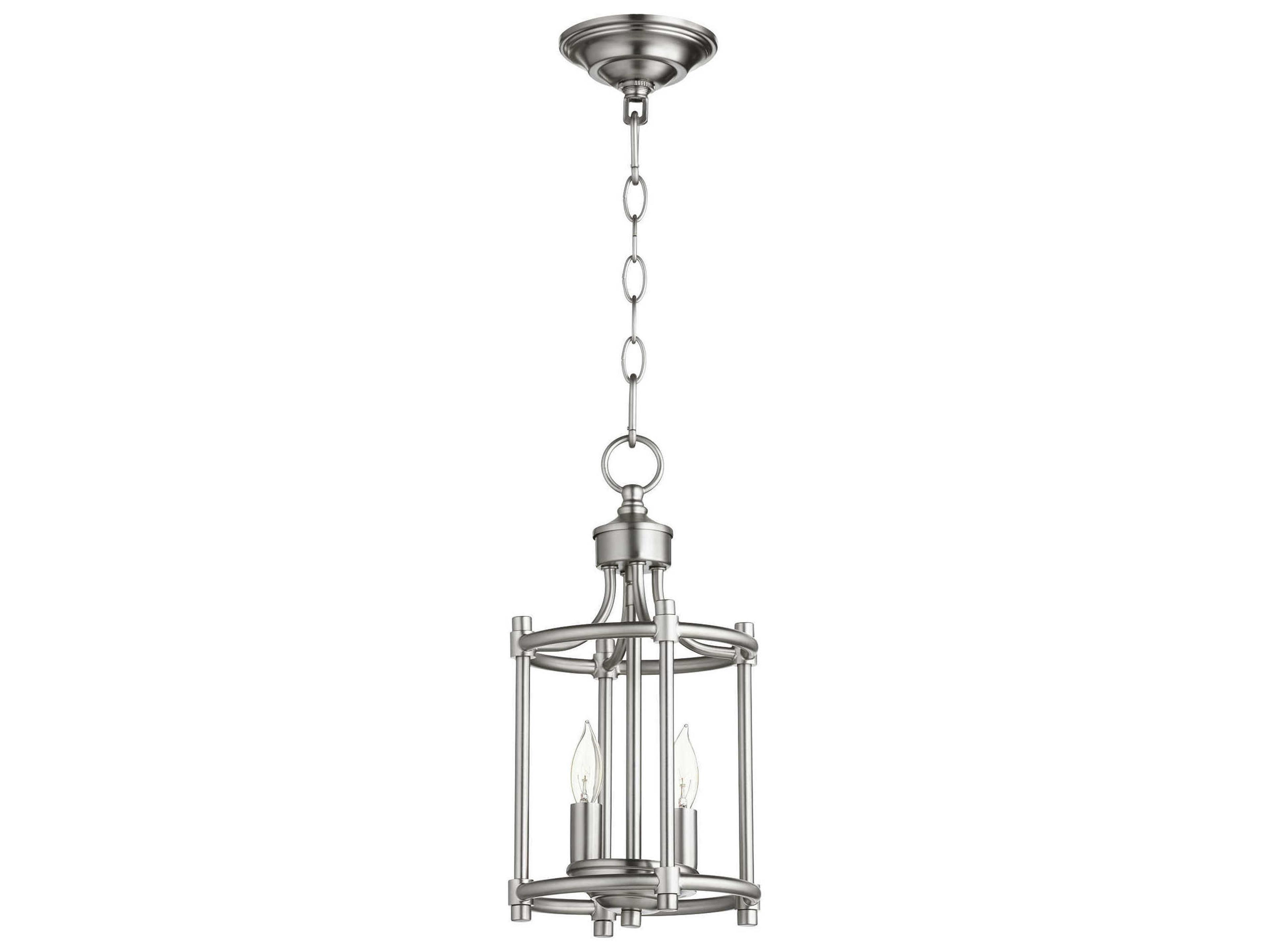 Rossington 2-Light Satin Nickel Cylinder Mini Pendant