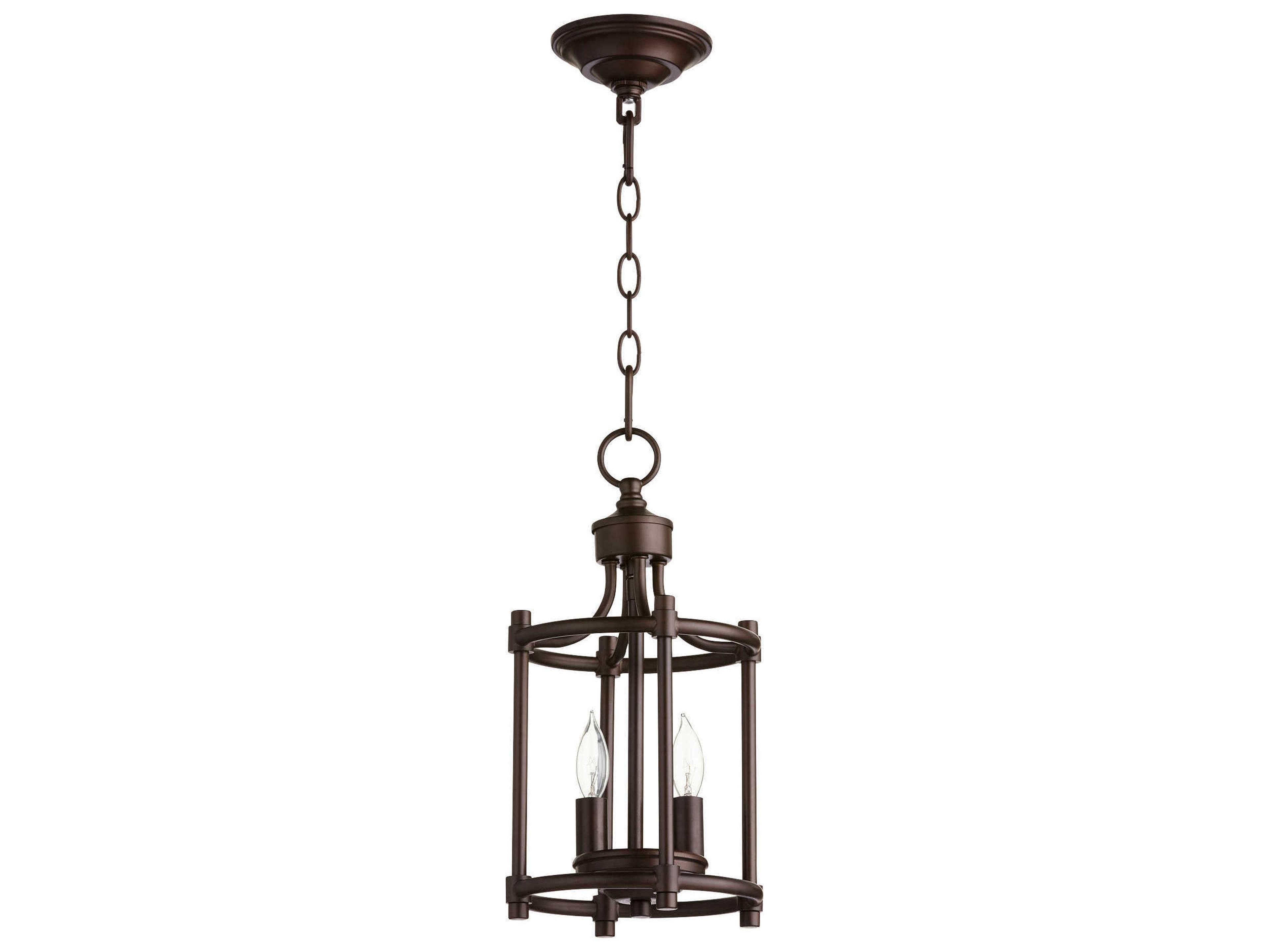 Rossington 2-Light Oiled Bronze Cylinder Mini Pendant