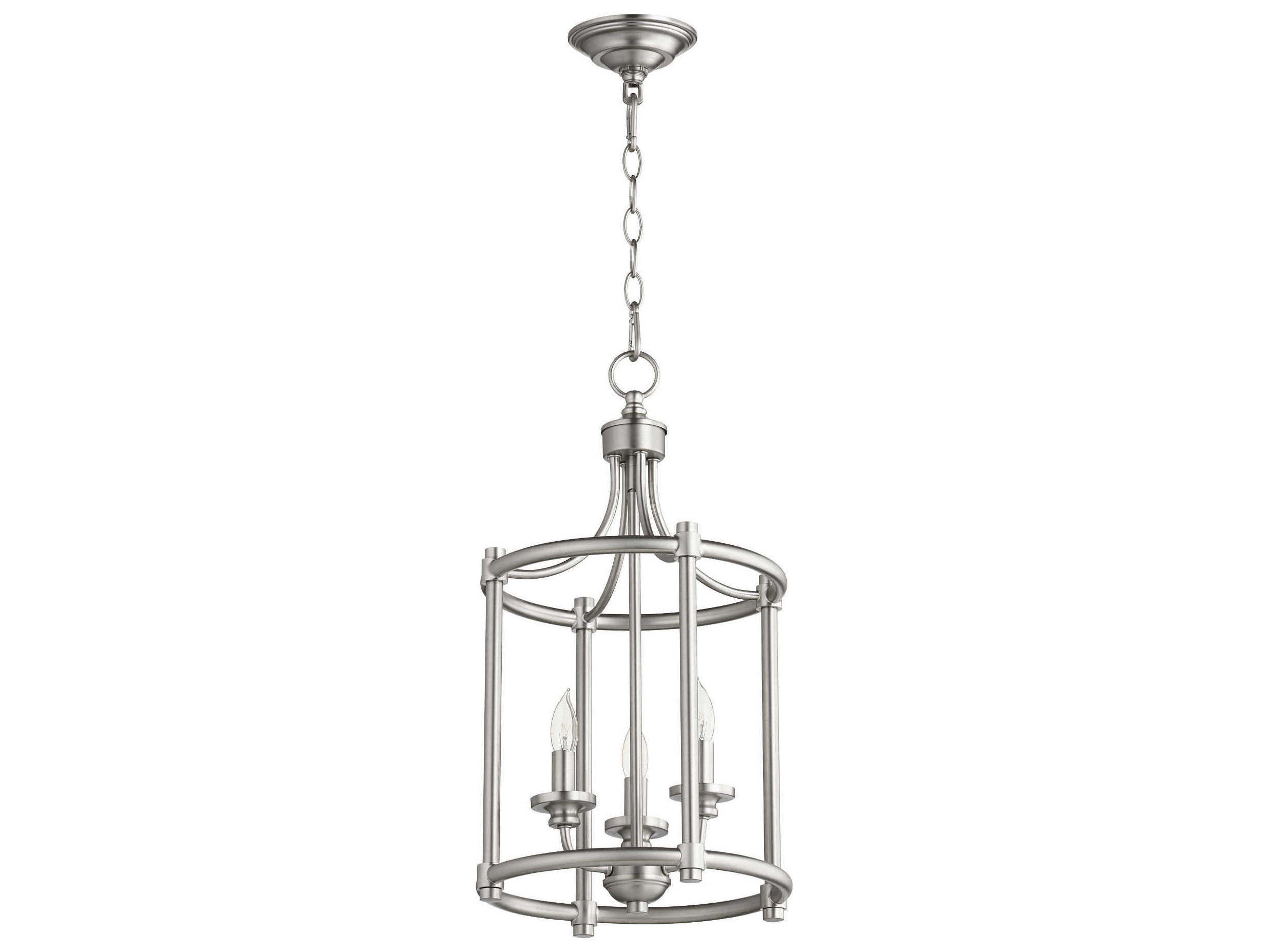 Rossington 3-Light Satin Nickel Candelabra Cylinder Chandelier
