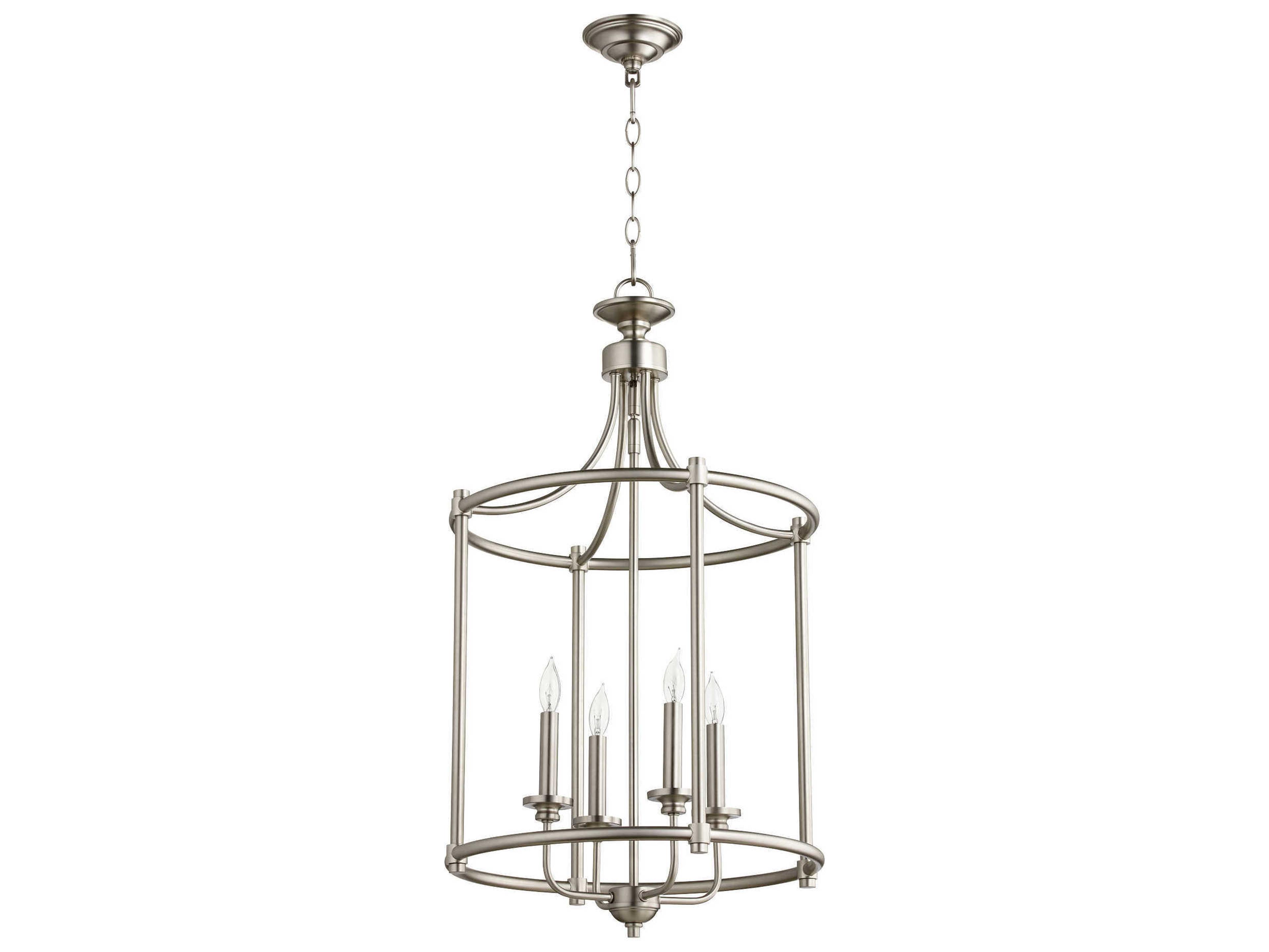 Rossington 4-Light Satin Nickel Candelabra Cylinder Chandelier
